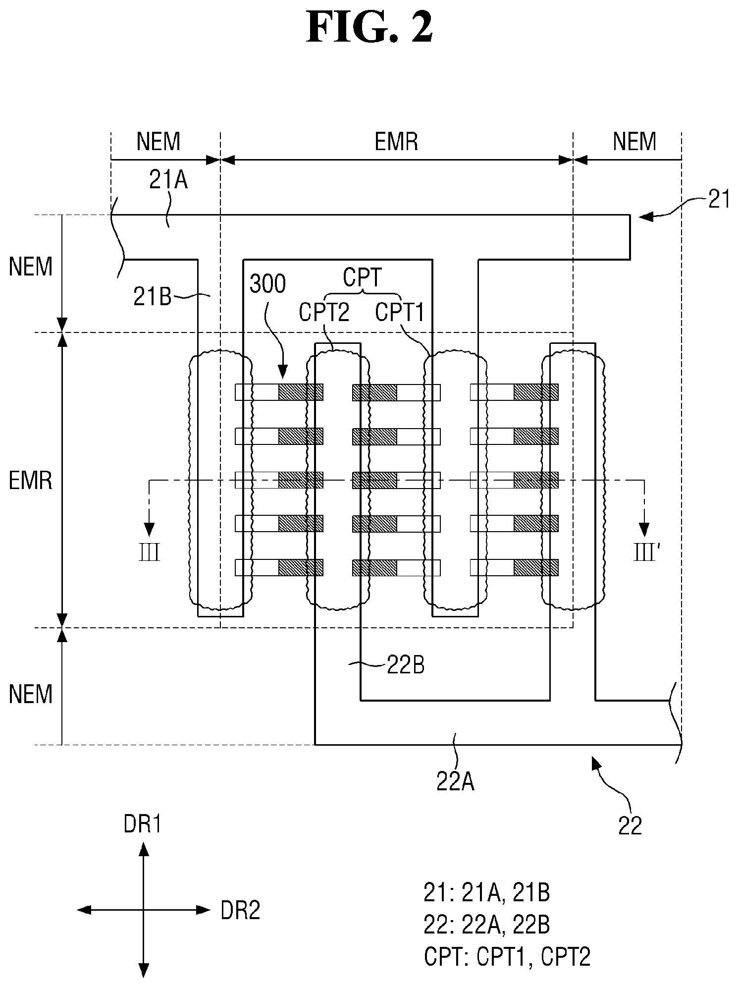 Patent US12155022 Figure 2 – Display device and method for manufacturing display device