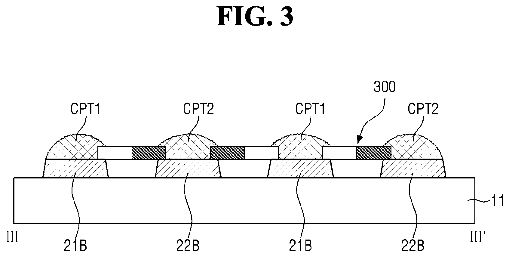 Patent US12155022 Figure 3 – Display device and method for manufacturing display device