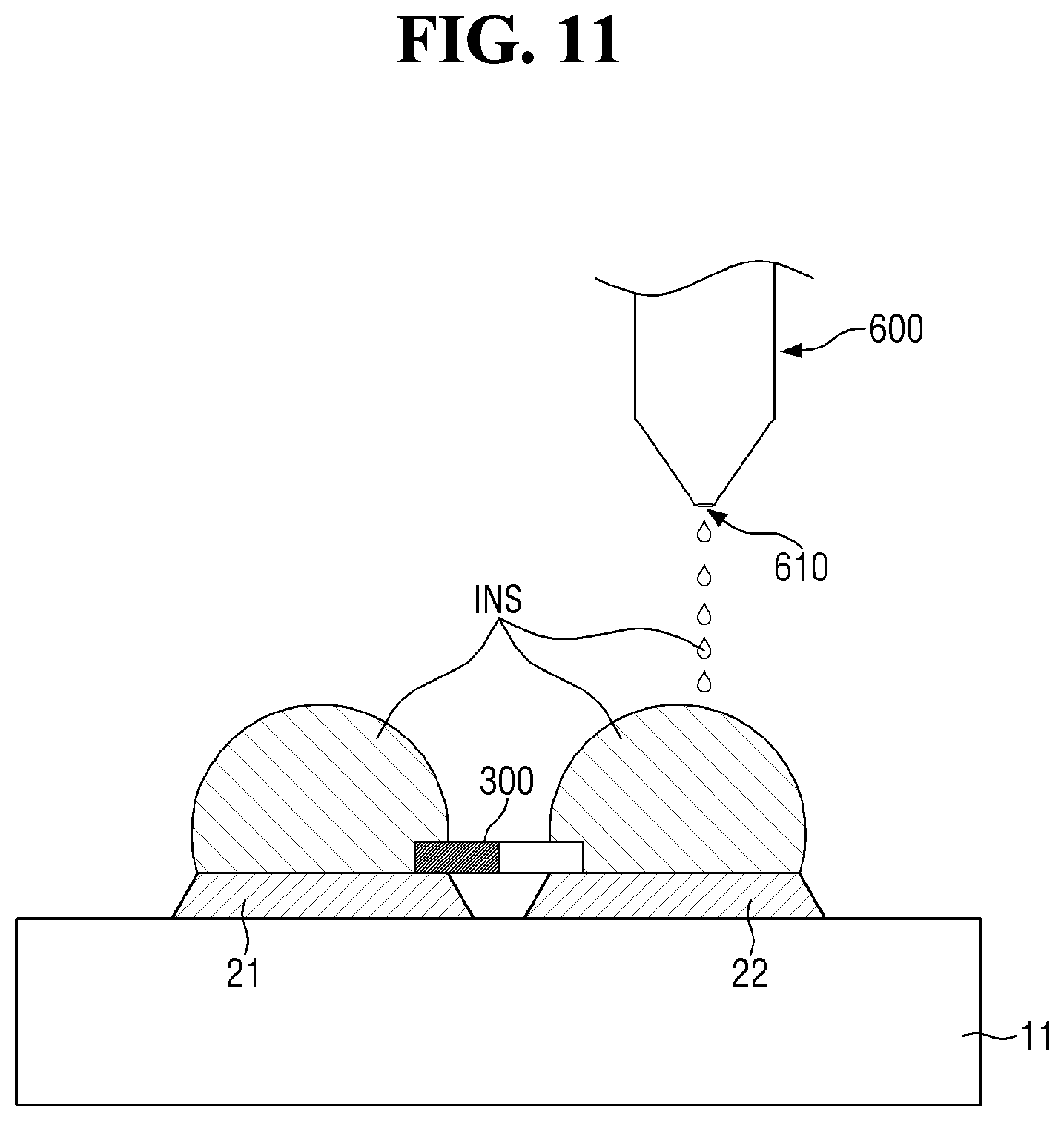 Patent US12155022 Figure 11 – Display device and method for manufacturing display device