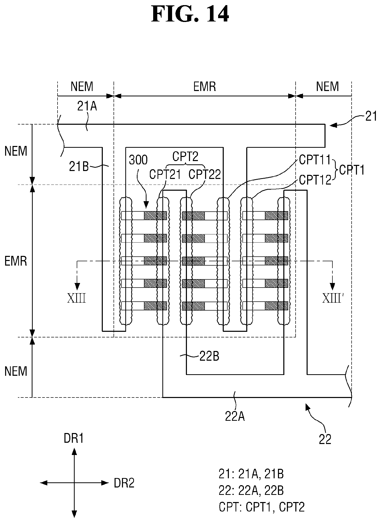 Patent US12155022 Figure 14 – Display device and method for manufacturing display device