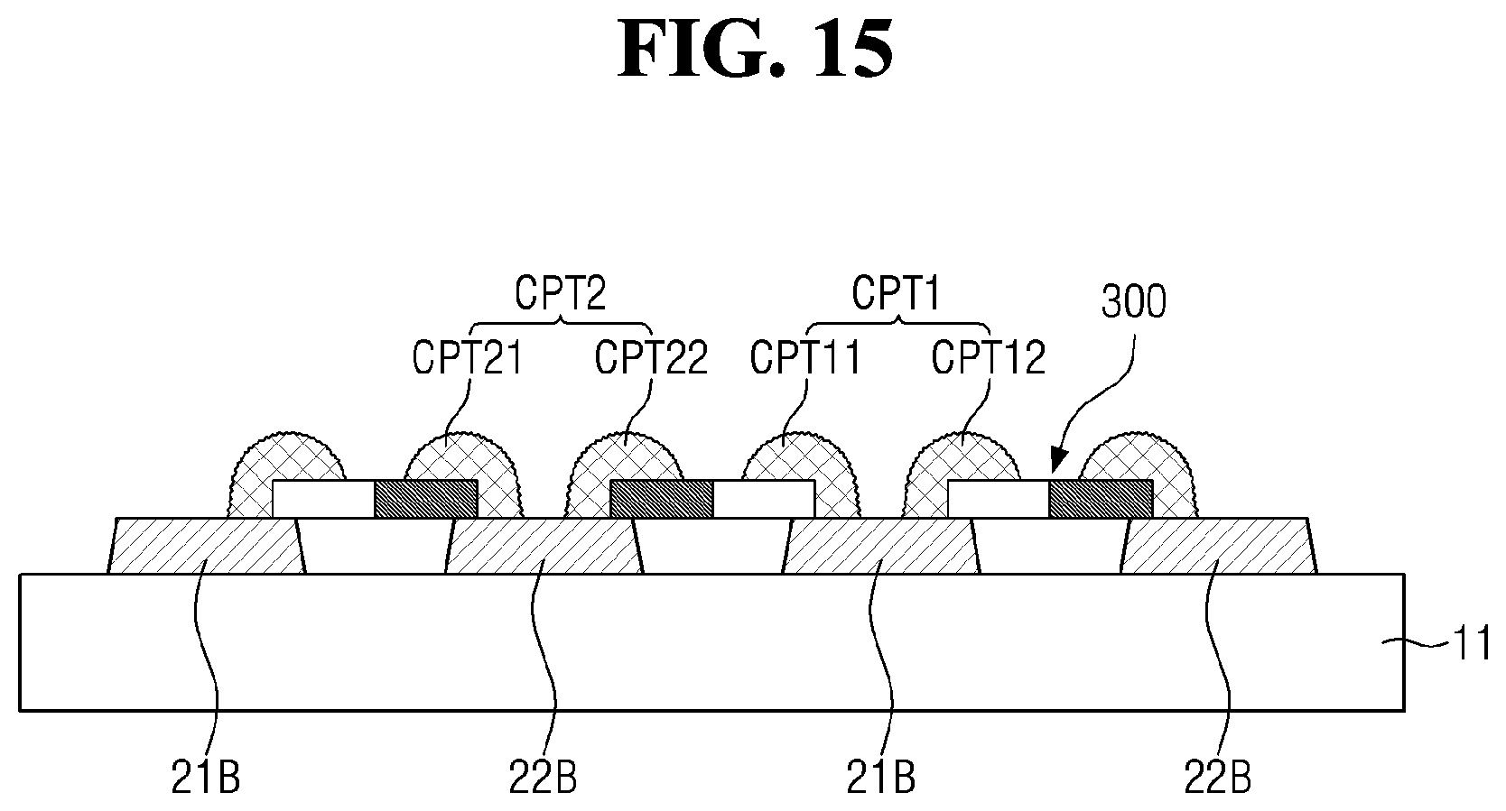 Patent US12155022 Figure 15 – Display device and method for manufacturing display device