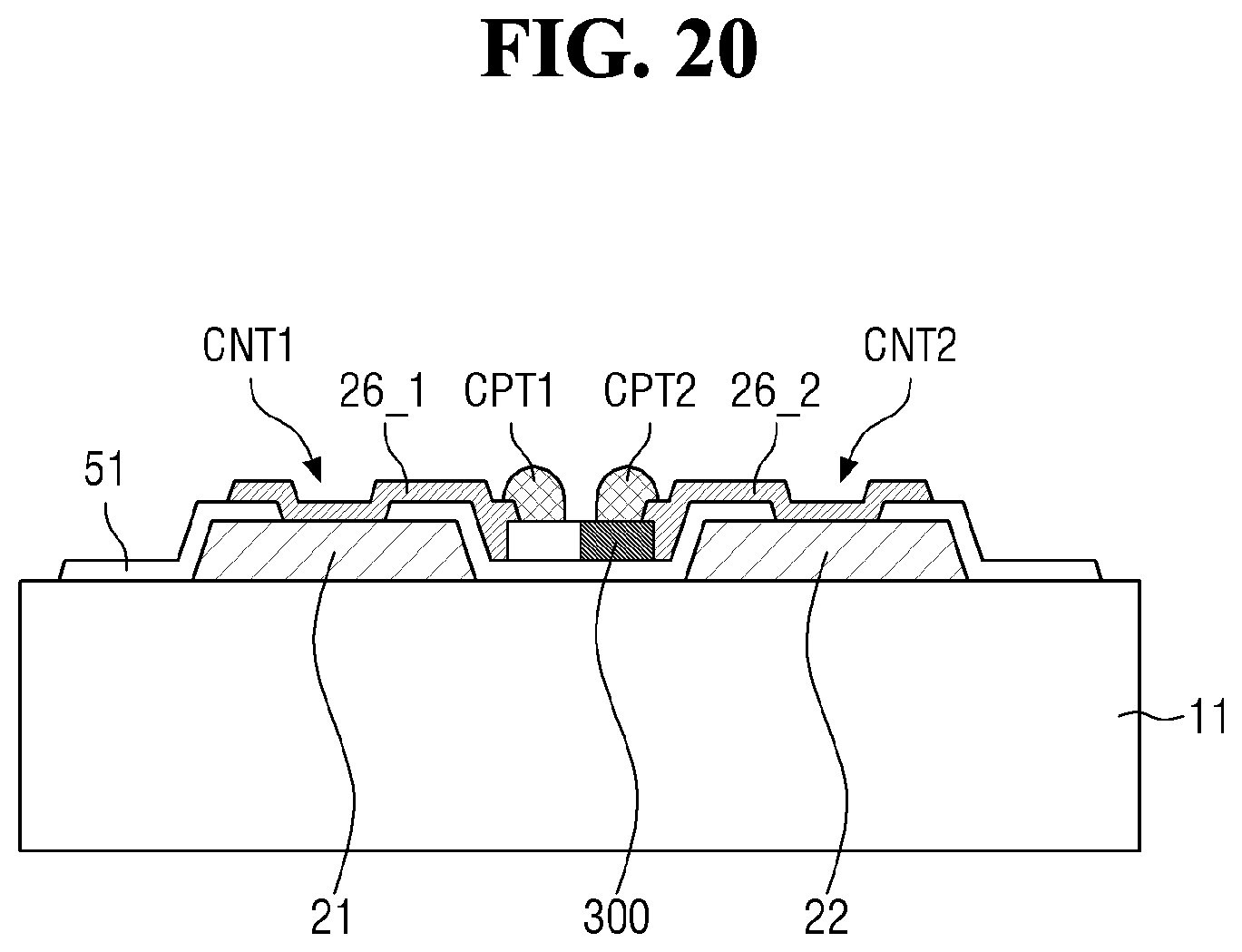 Patent US12155022 Figure 20 – Display device and method for manufacturing display device