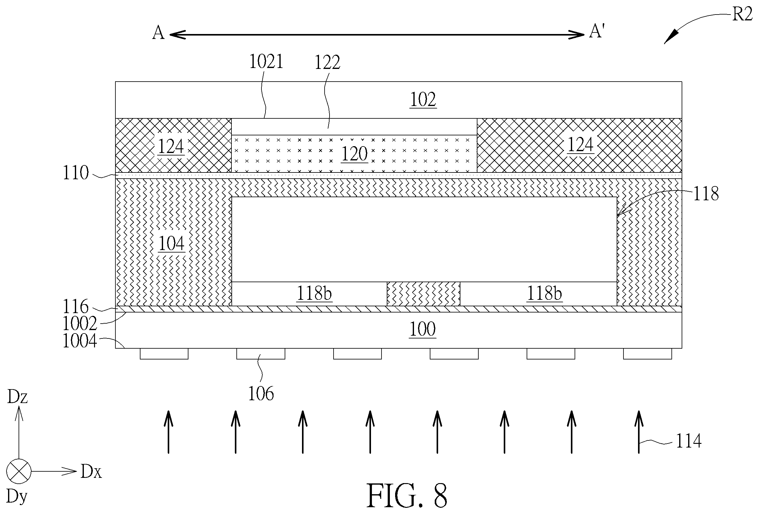 Patent US12155025 Figure 8 – Electronic device