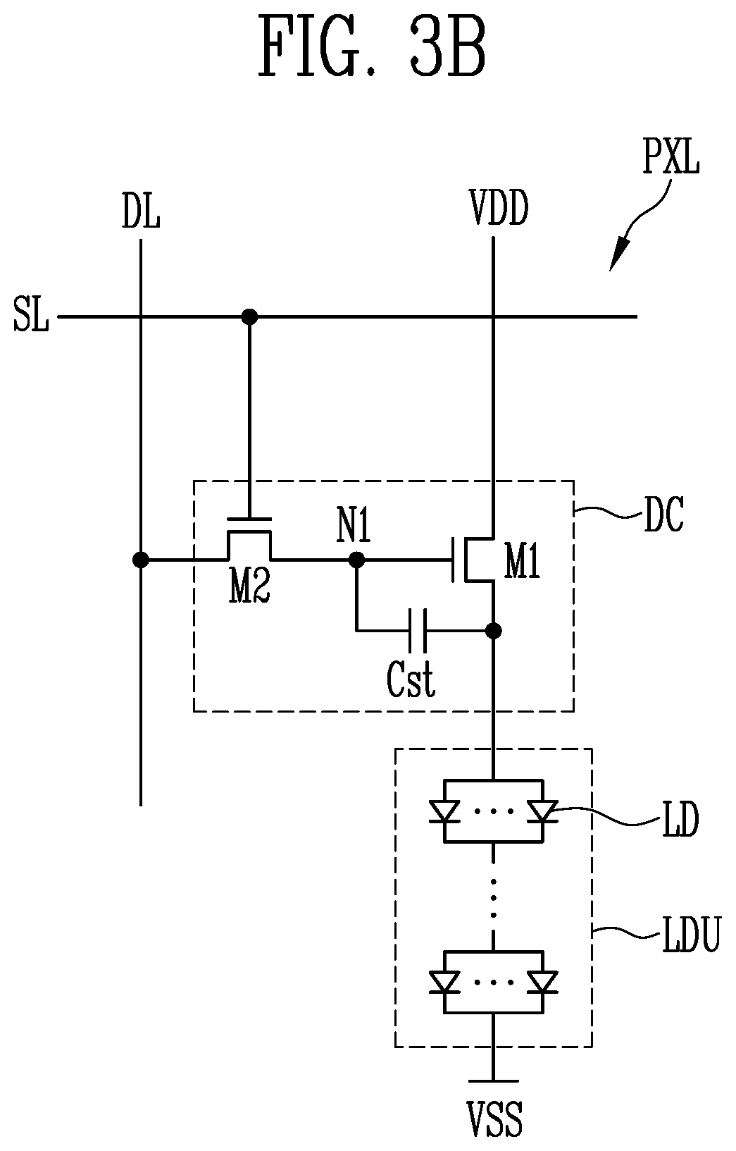 Patent US12155027 Figure 4 – Display device including a pad unit connected to a pixel