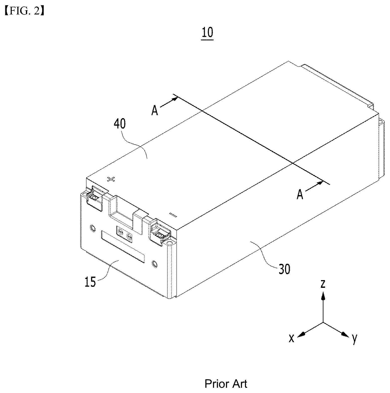 Patent US12155050 Figure 2 – Battery module and battery pack including the same