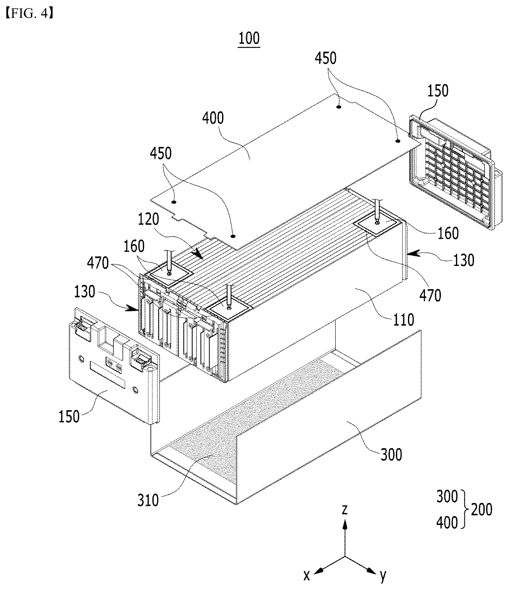 Patent US12155050 Figure 4 – Battery module and battery pack including the same