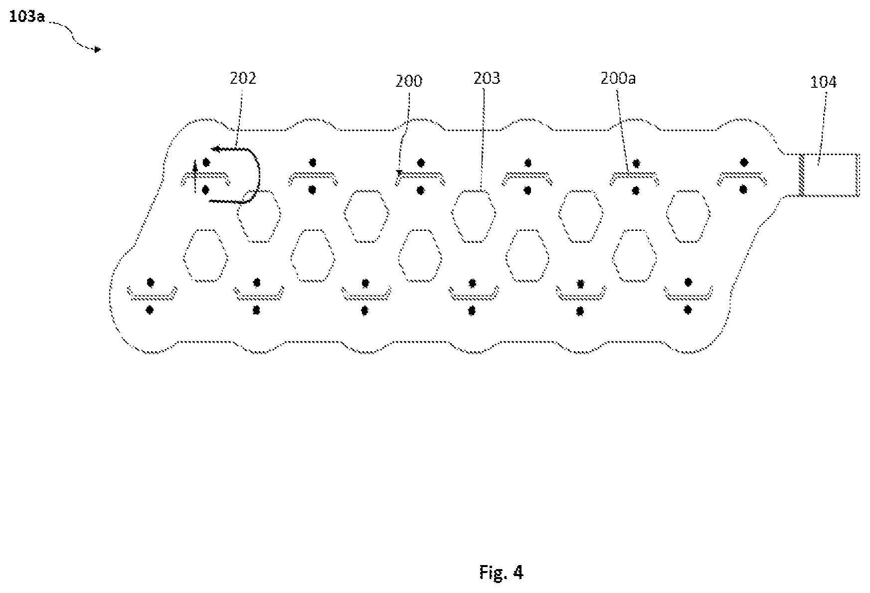 Patent US12155077 Figure 4 – Interconnecting structure for energy storage cells in an energy storage device