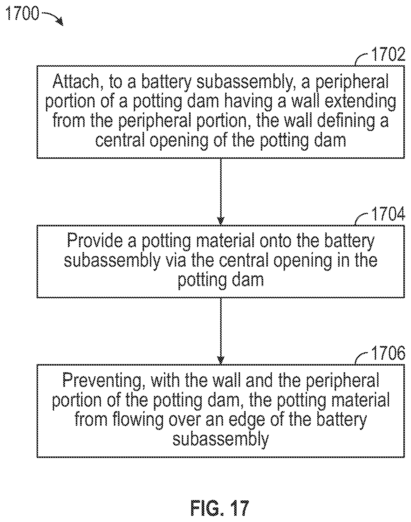Patent US12155092 Figure 18 – Potting dam