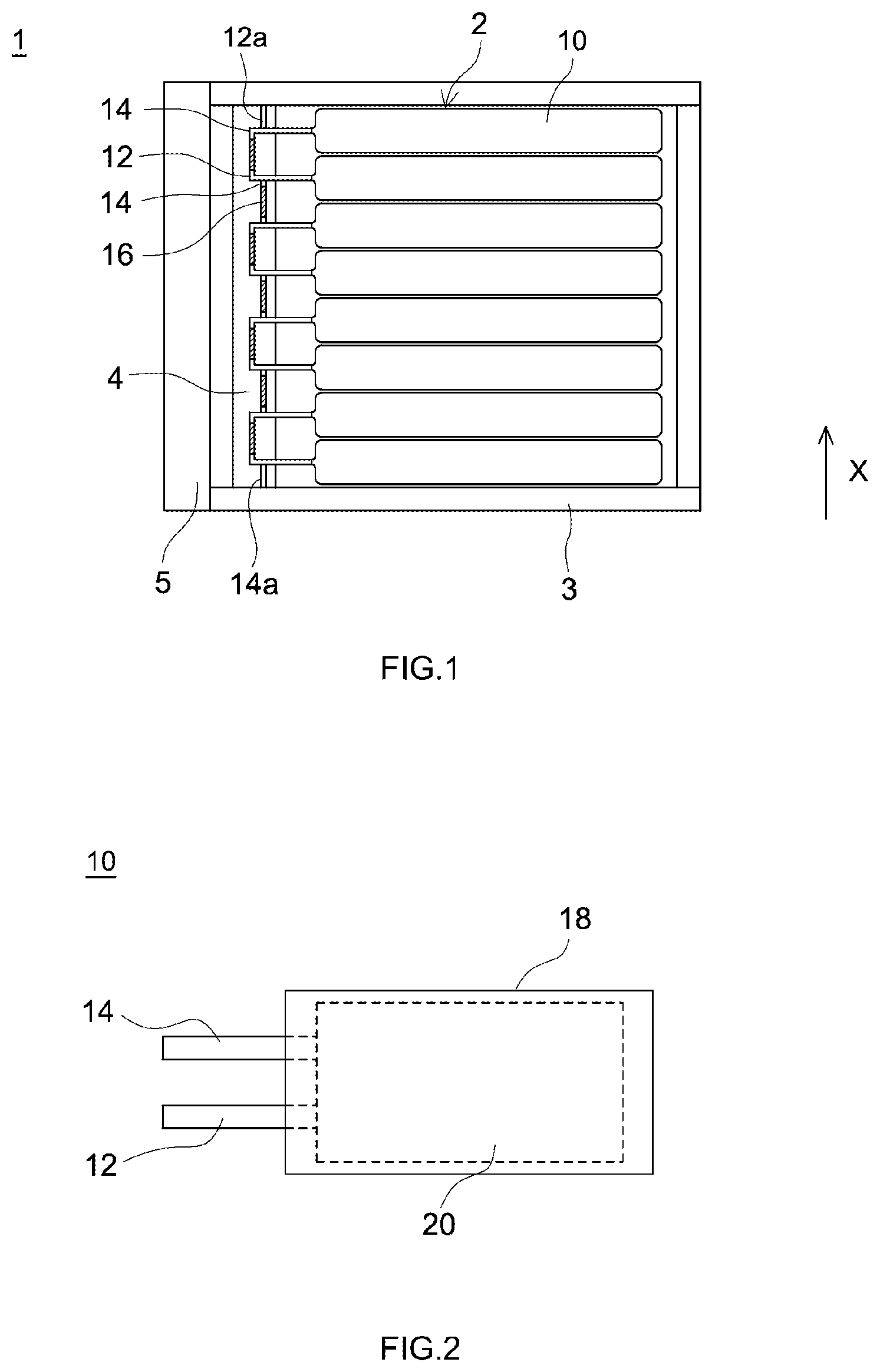 Patent US12155093 Figure 1 – Battery pack