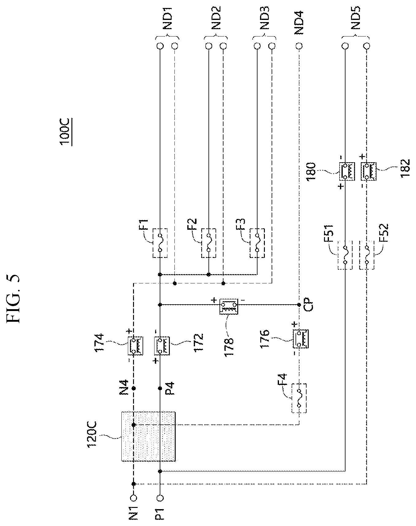 Patent US12155100 Figure 5 – Fuel cell vehicle