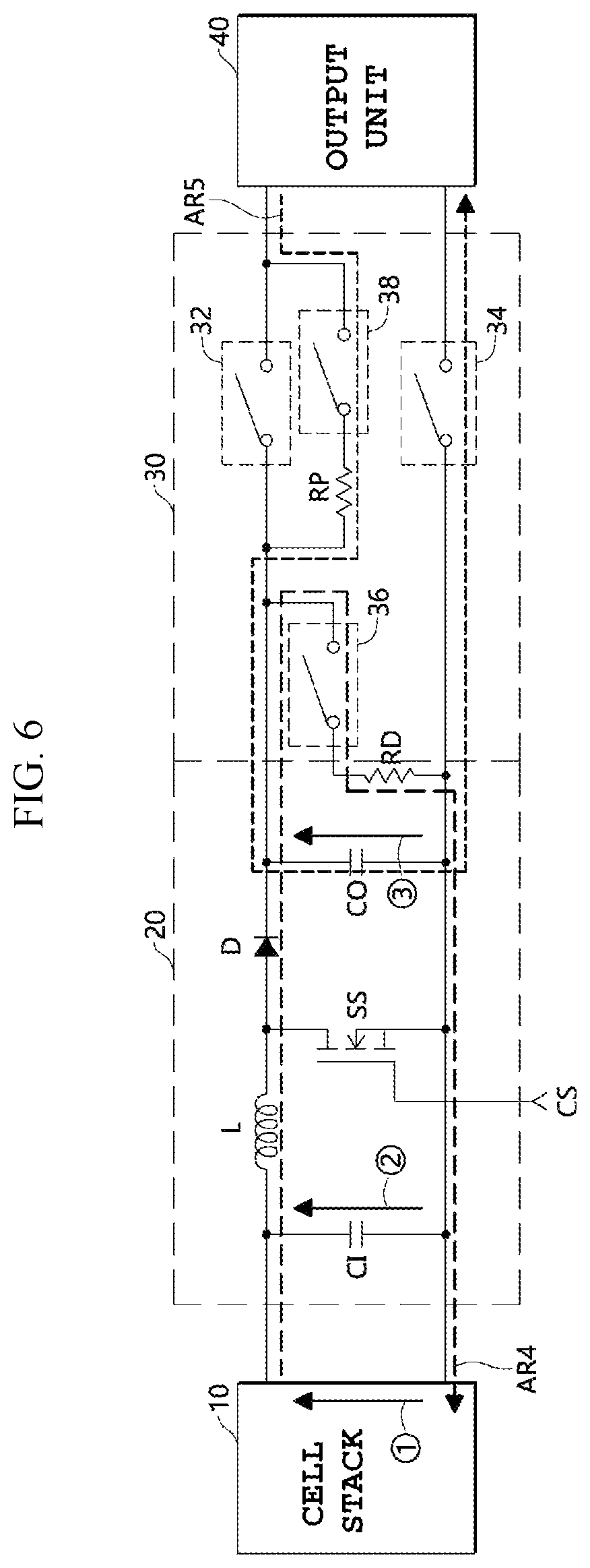 Patent US12155100 Figure 6 – Fuel cell vehicle
