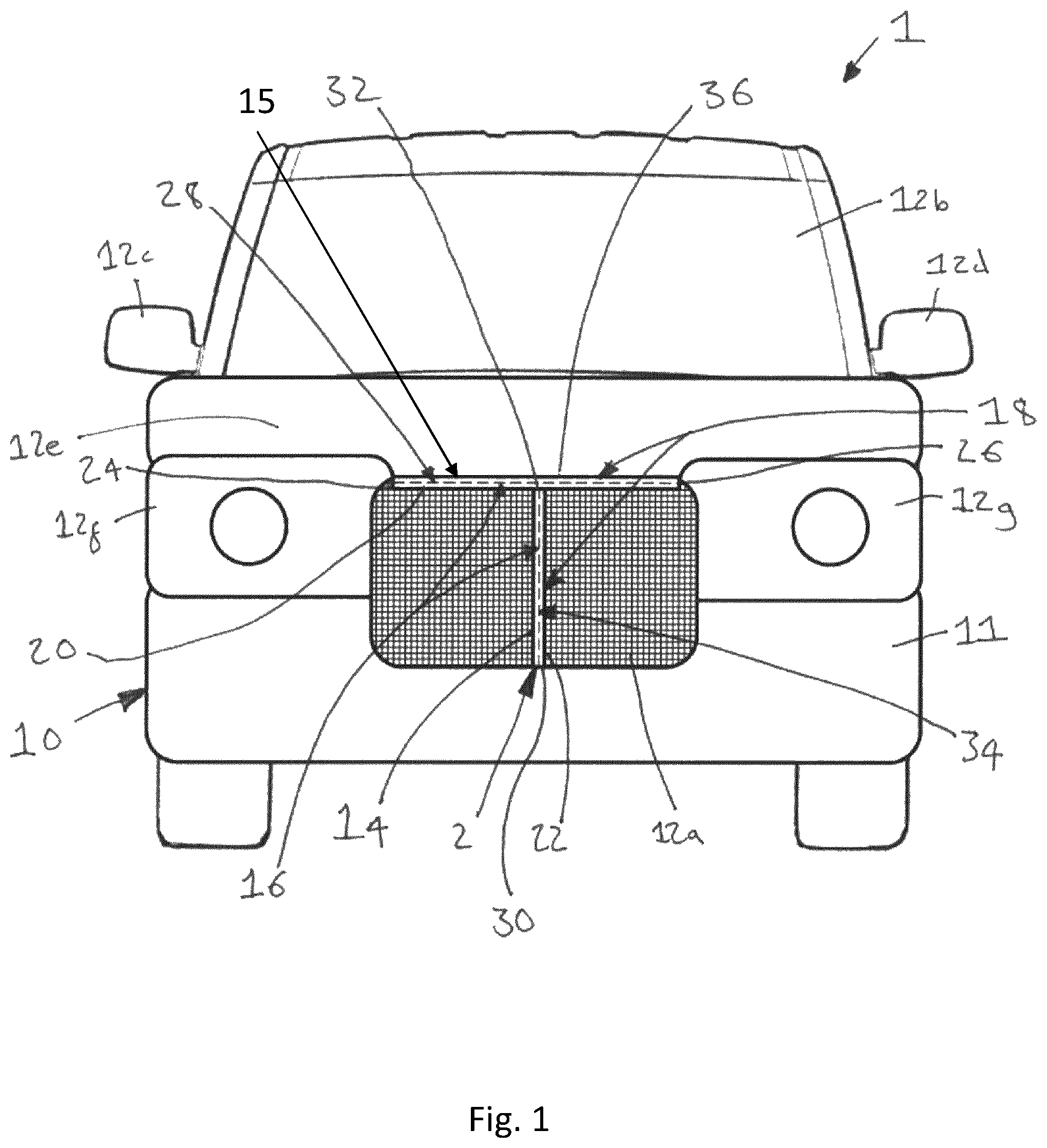 Patent US12155116 Figure 1 – Wave guide for an array antenna