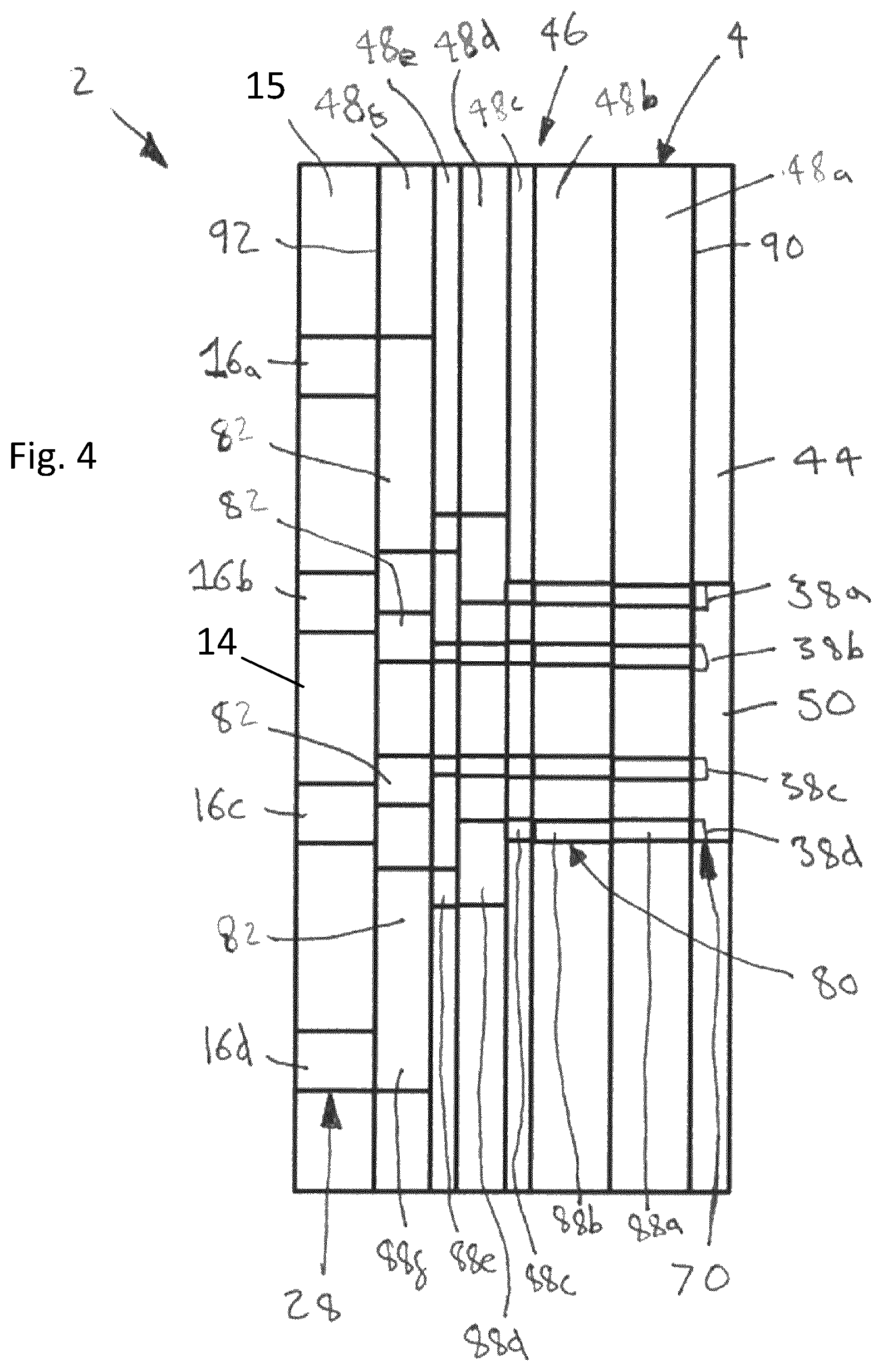 Patent US12155116 Figure 4 – Wave guide for an array antenna