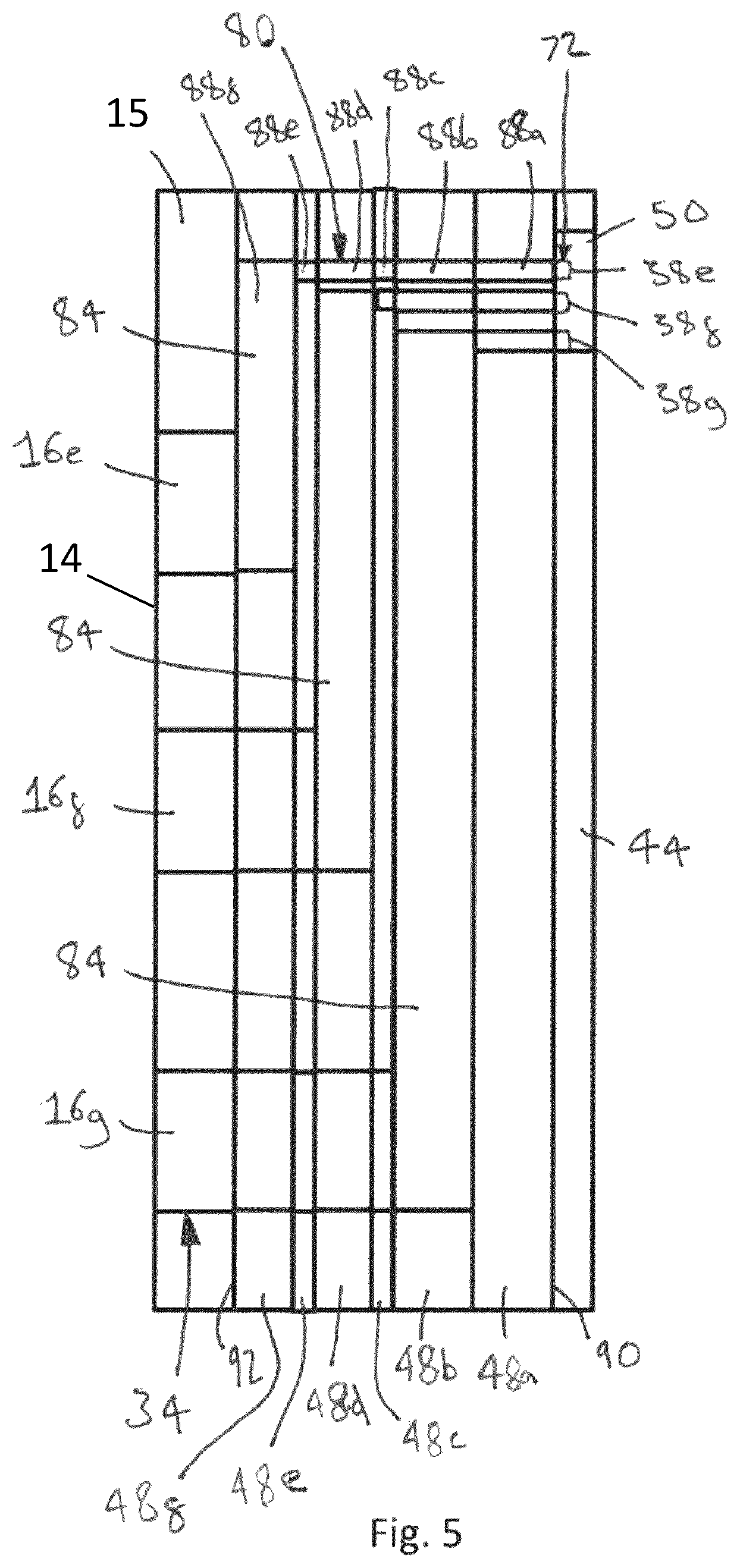 Patent US12155116 Figure 5 – Wave guide for an array antenna