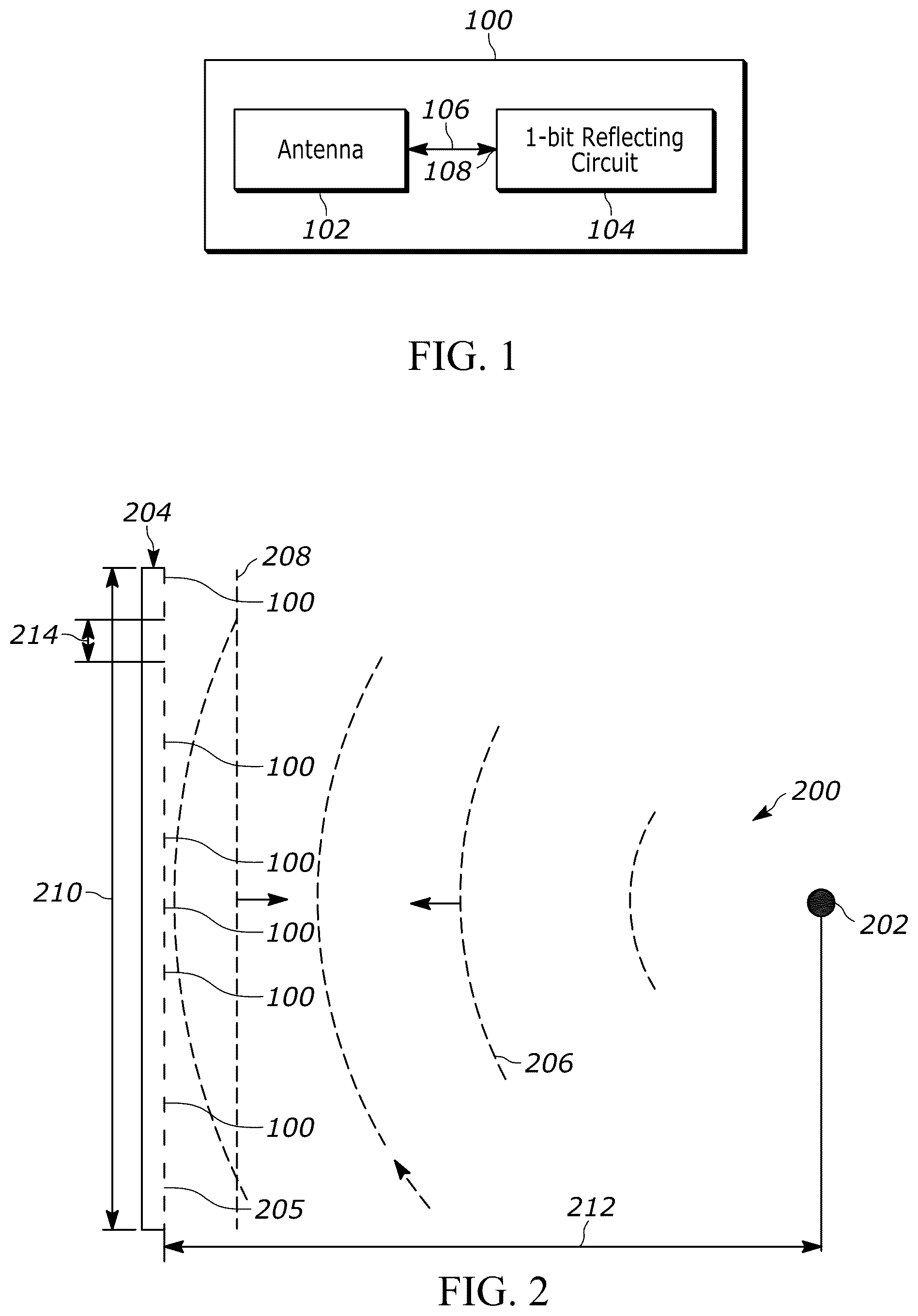 Patent US12155128 Figure 1 – Electronically reconfigurable 1-bit phase quantization phased array element
