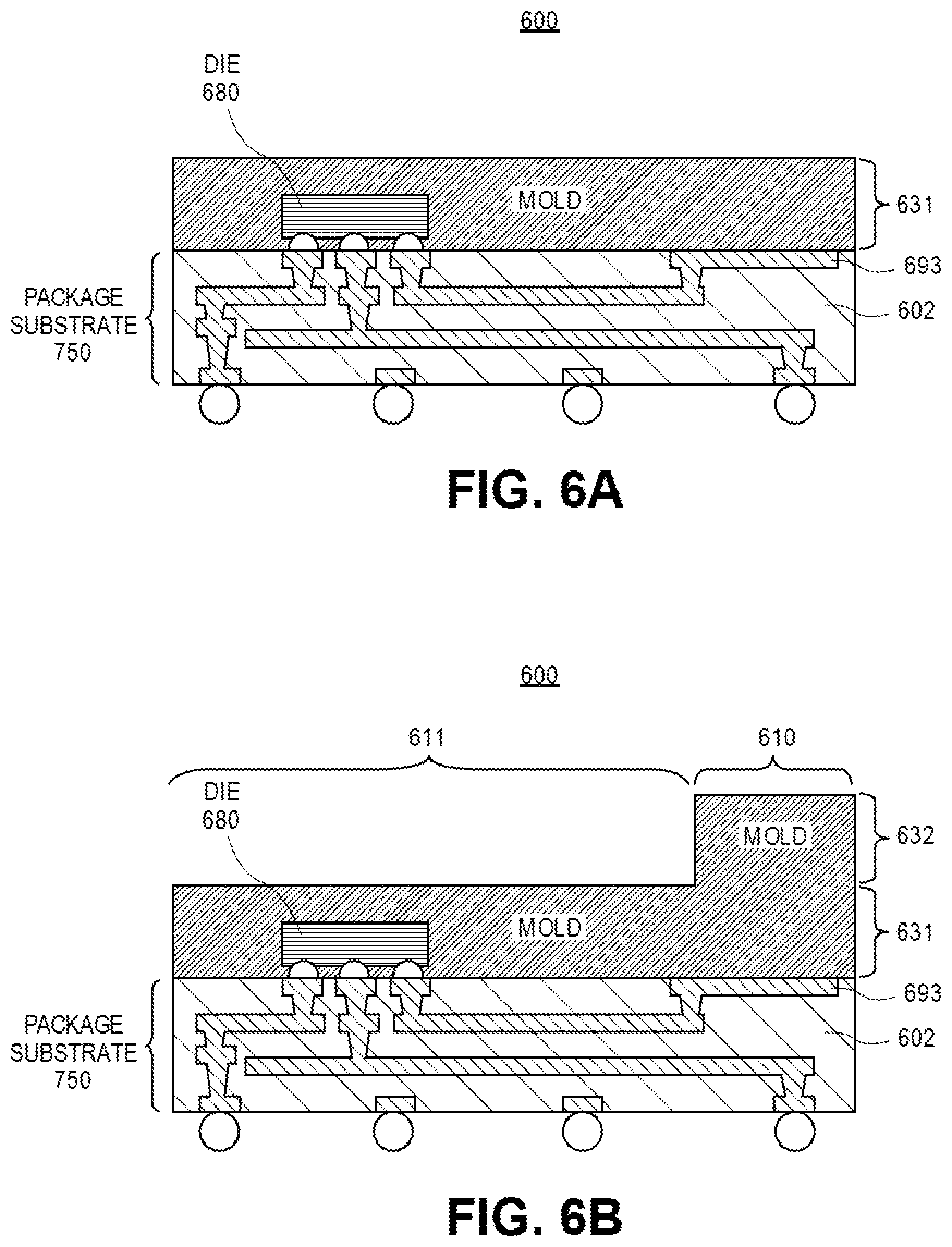 Patent US12155133 Figure 7 – Microelectronic devices designed with mold patterning to create package-level components for high frequency communication systems