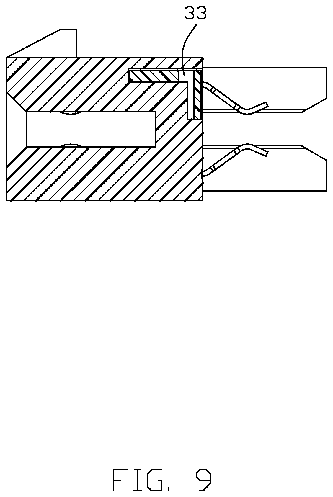 Patent US12155138 Figure 9 – Card edge connector with improved terminal pattern