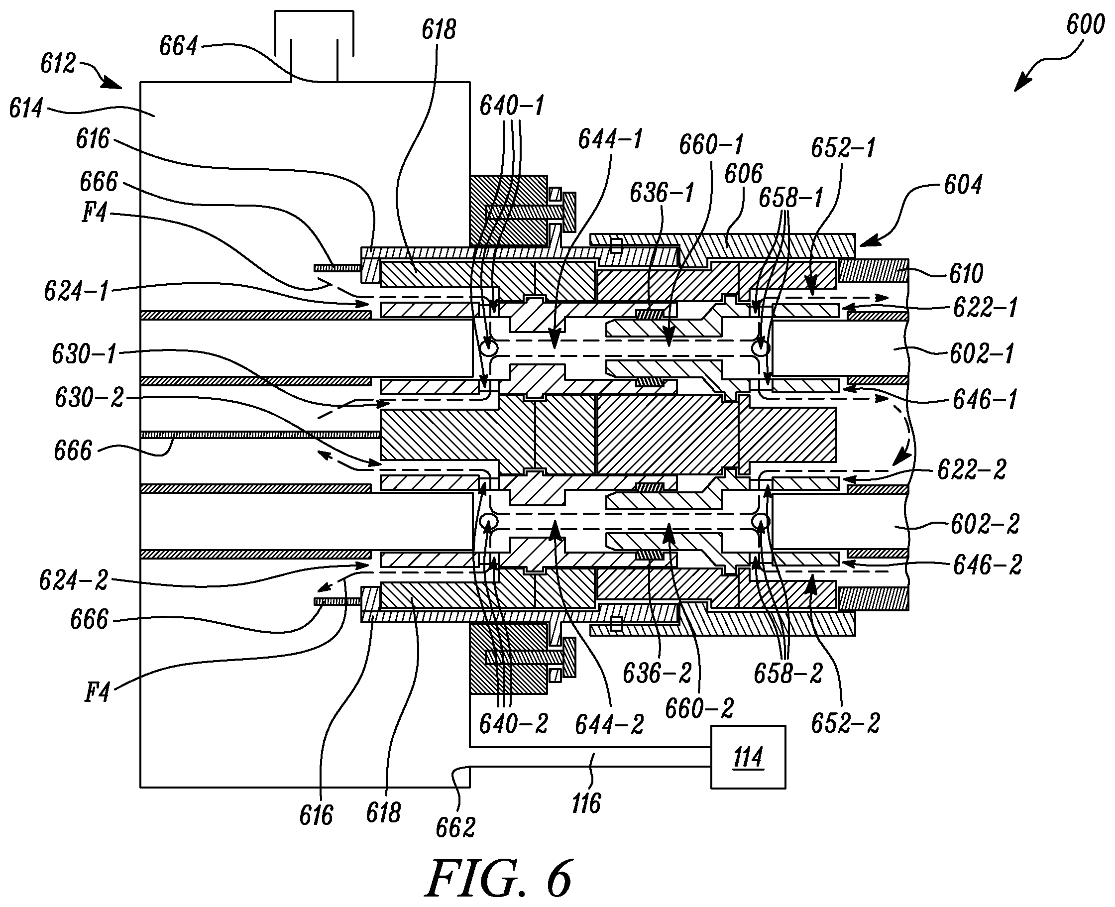 Patent US12155141 Figure 7 – Connector assembly having a cable connected charging pin and socket in fluid communication with one another