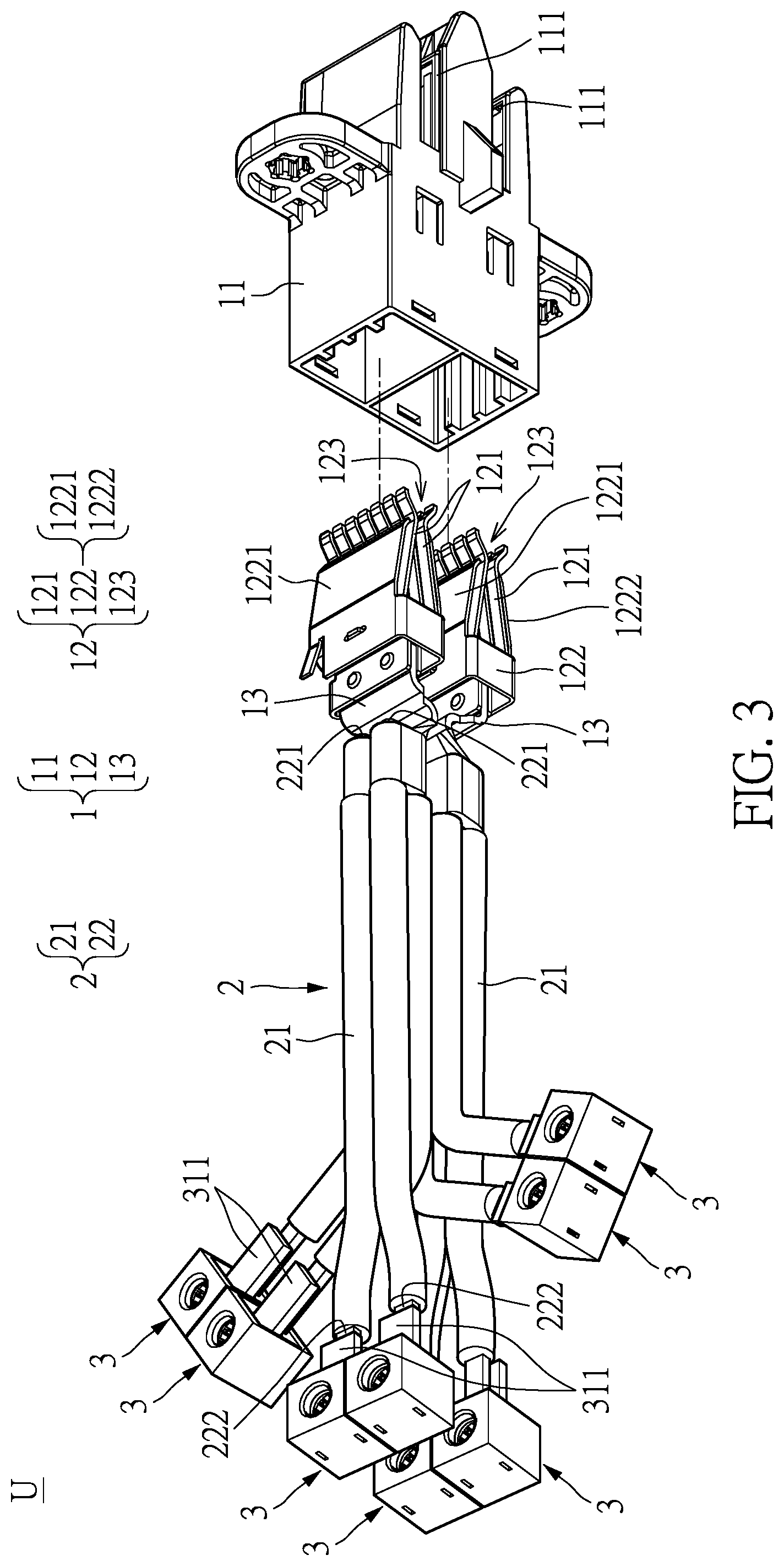 Patent US12155143 Figure 3 – Current transmission assembly and current transmission system