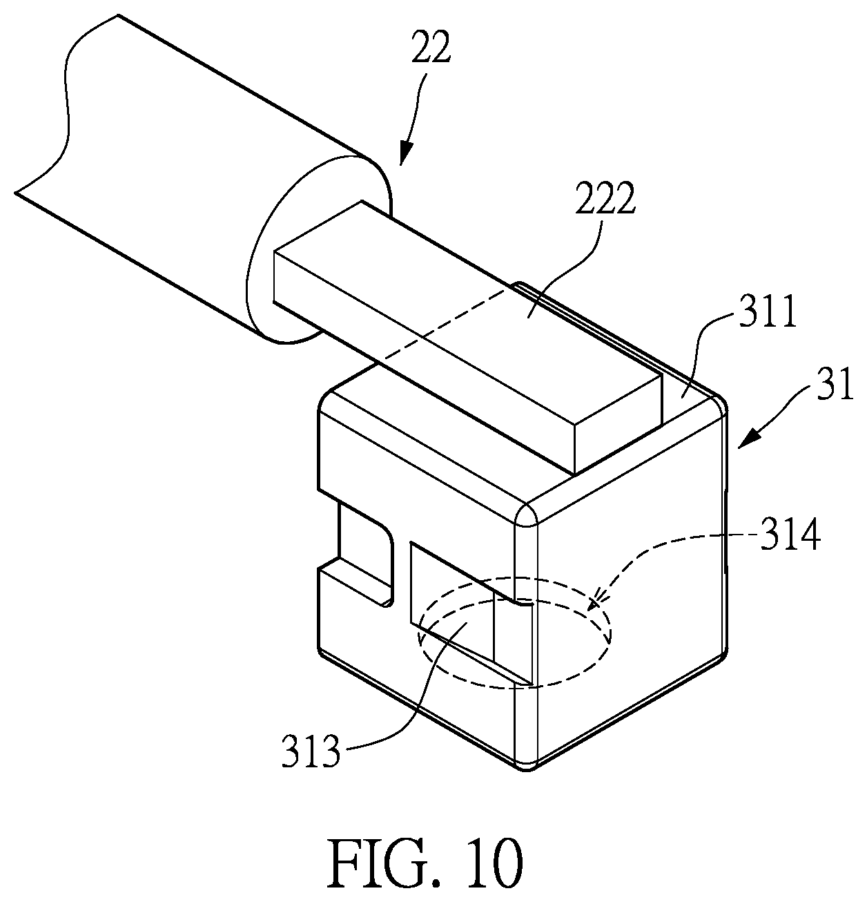 Patent US12155143 Figure 9 – Current transmission assembly and current transmission system