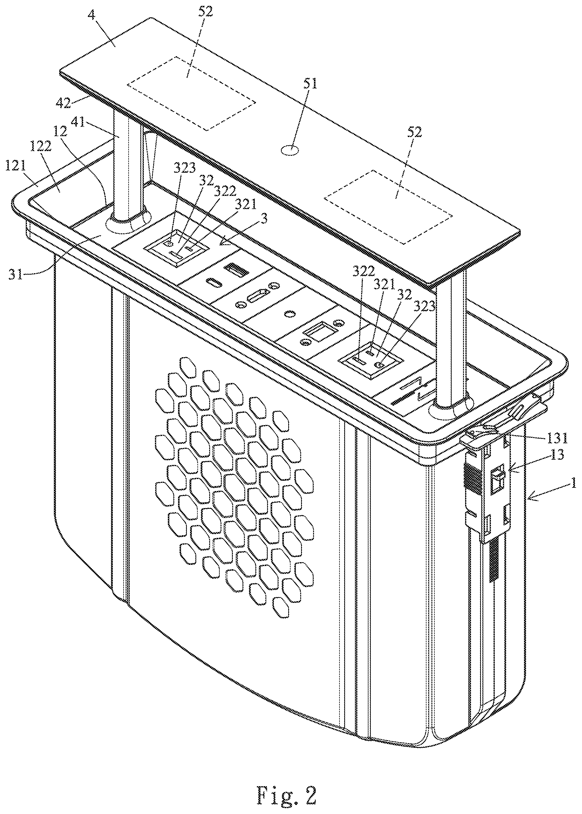 Patent US12155146 Figure 2 – Lifting socket