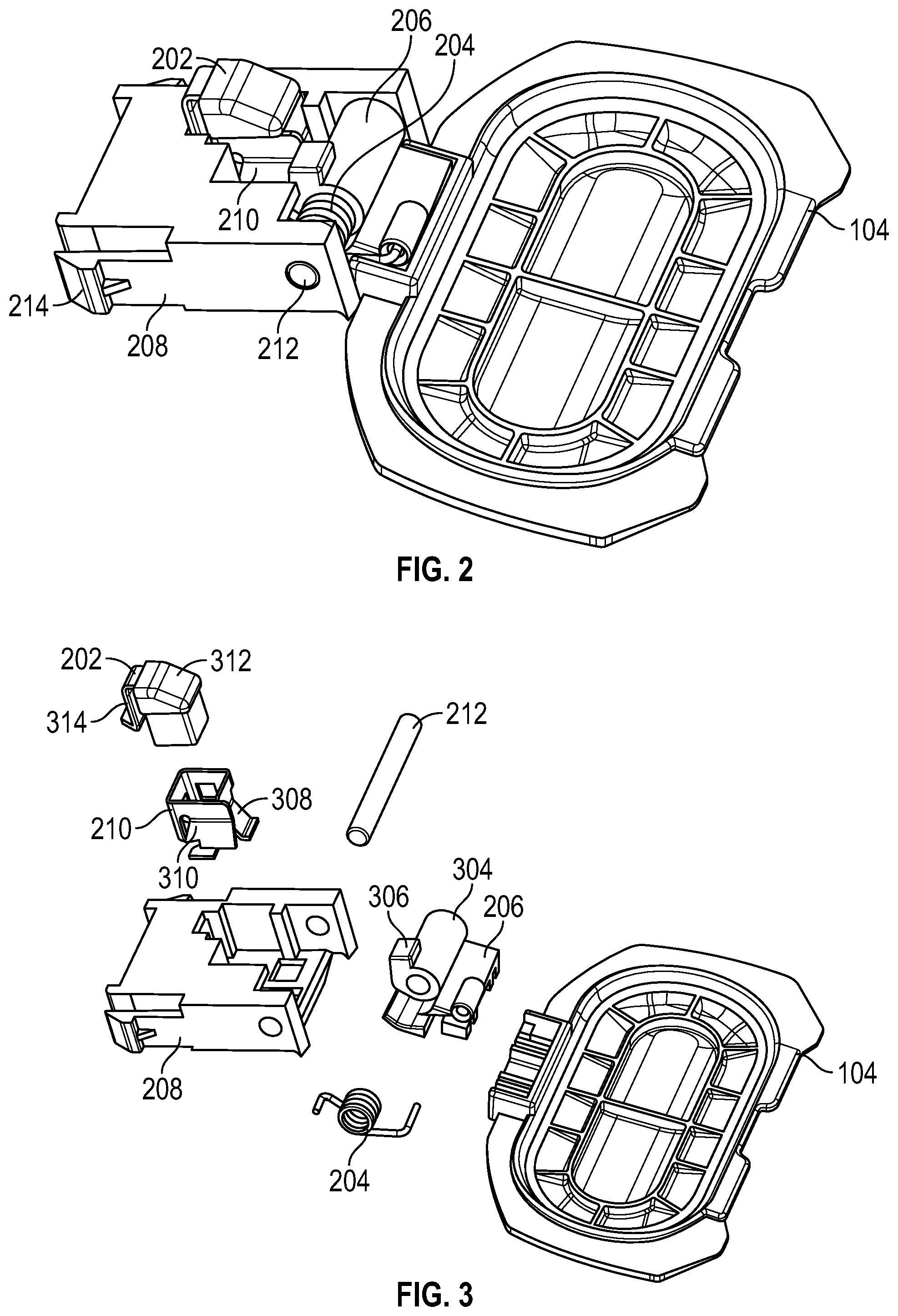 Patent US12155151 Figure 2 – Socket assembly with locking mechanism activated after rotation of the flap