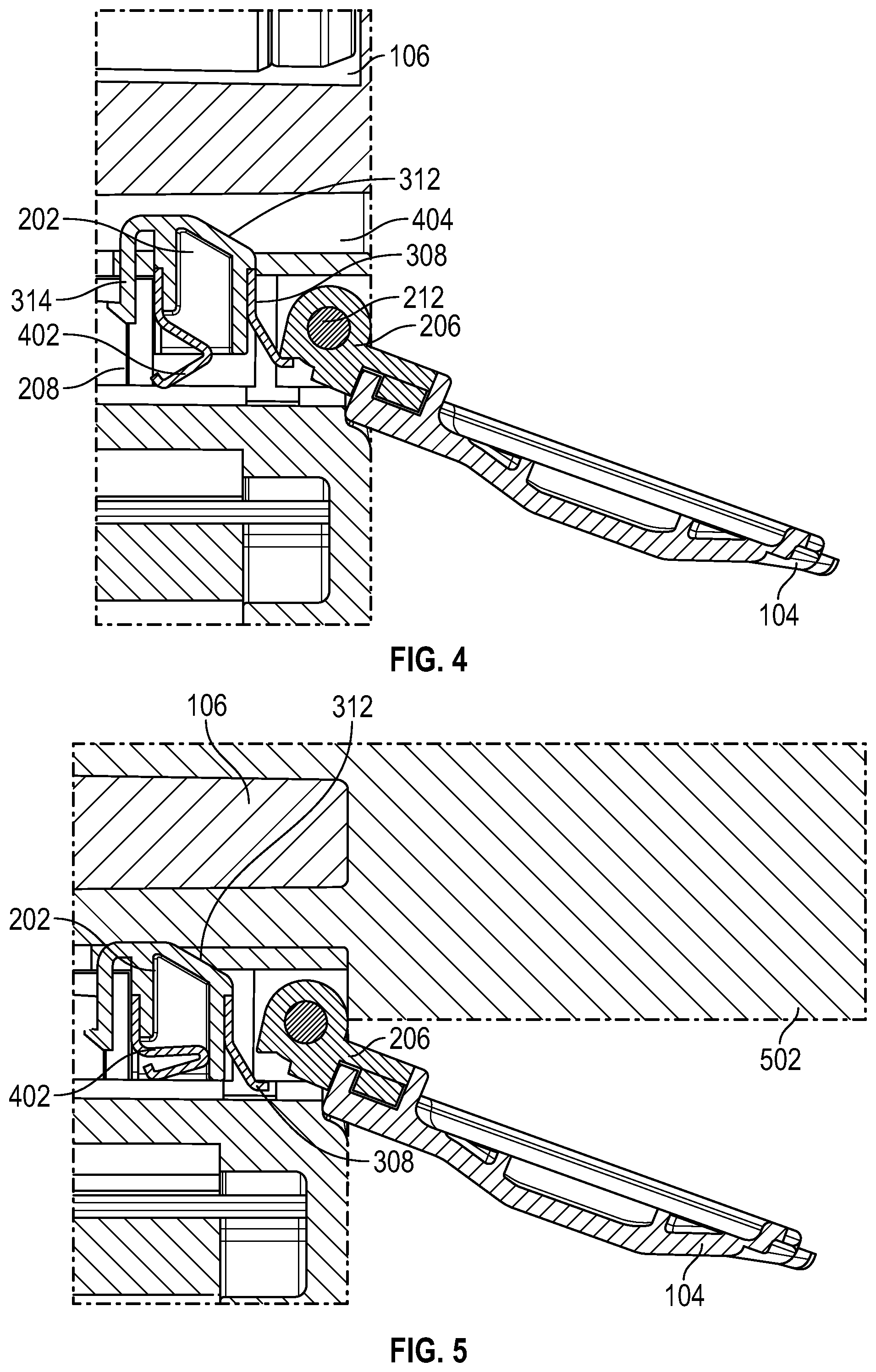 Patent US12155151 Figure 3 – Socket assembly with locking mechanism activated after rotation of the flap