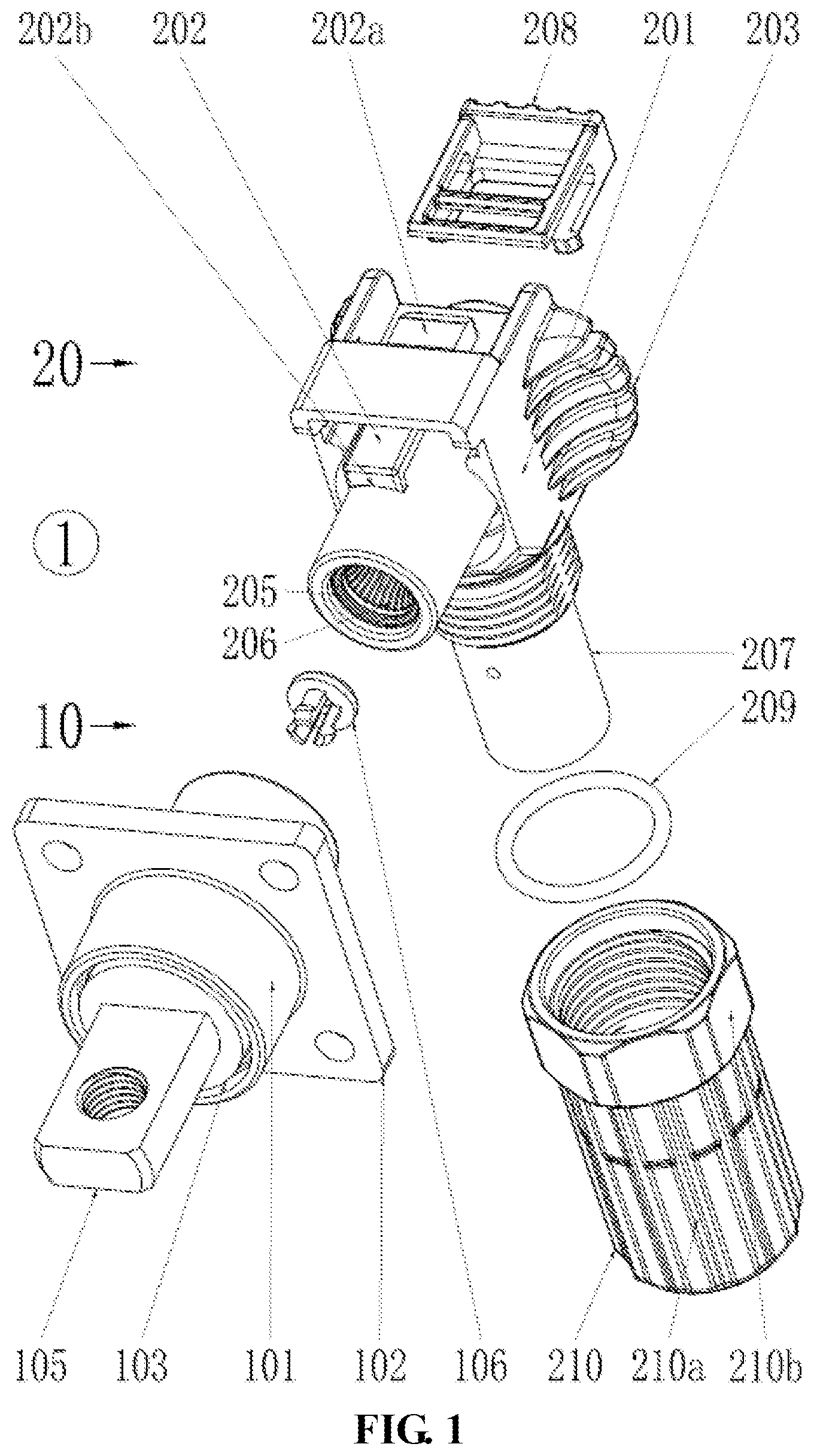 Patent US12155152 Figure 1 – High-voltage connector for energy storage