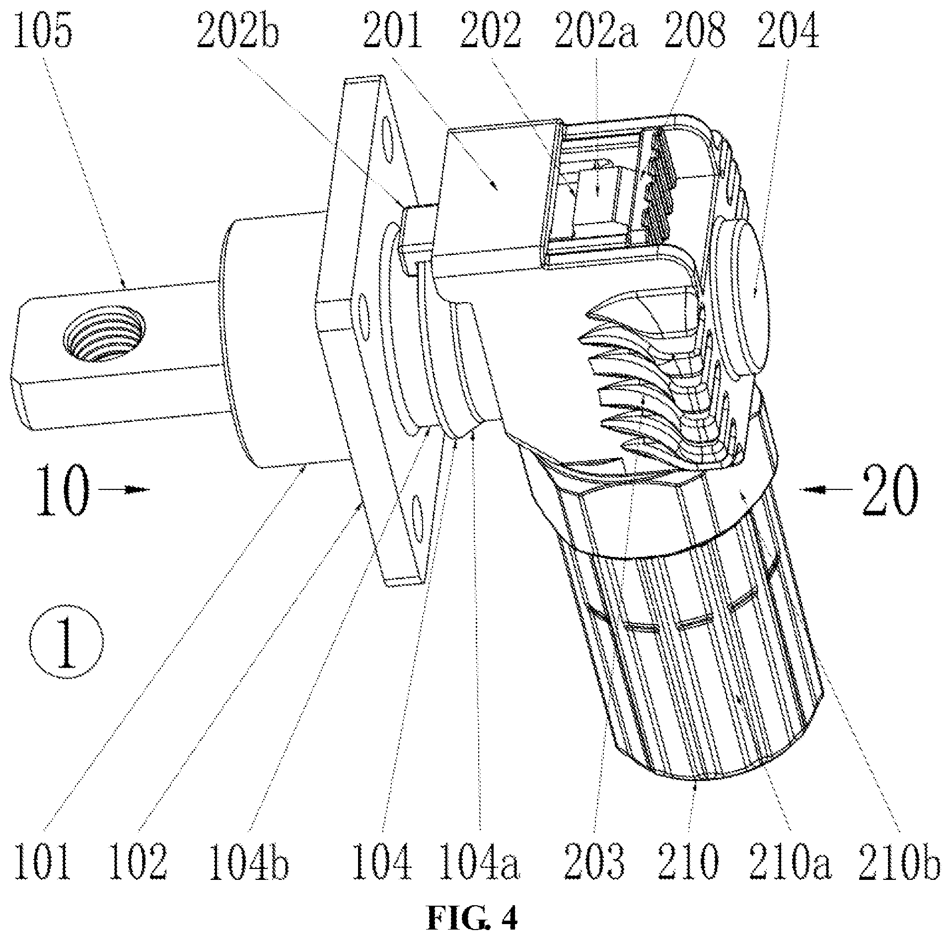 Patent US12155152 Figure 4 – High-voltage connector for energy storage