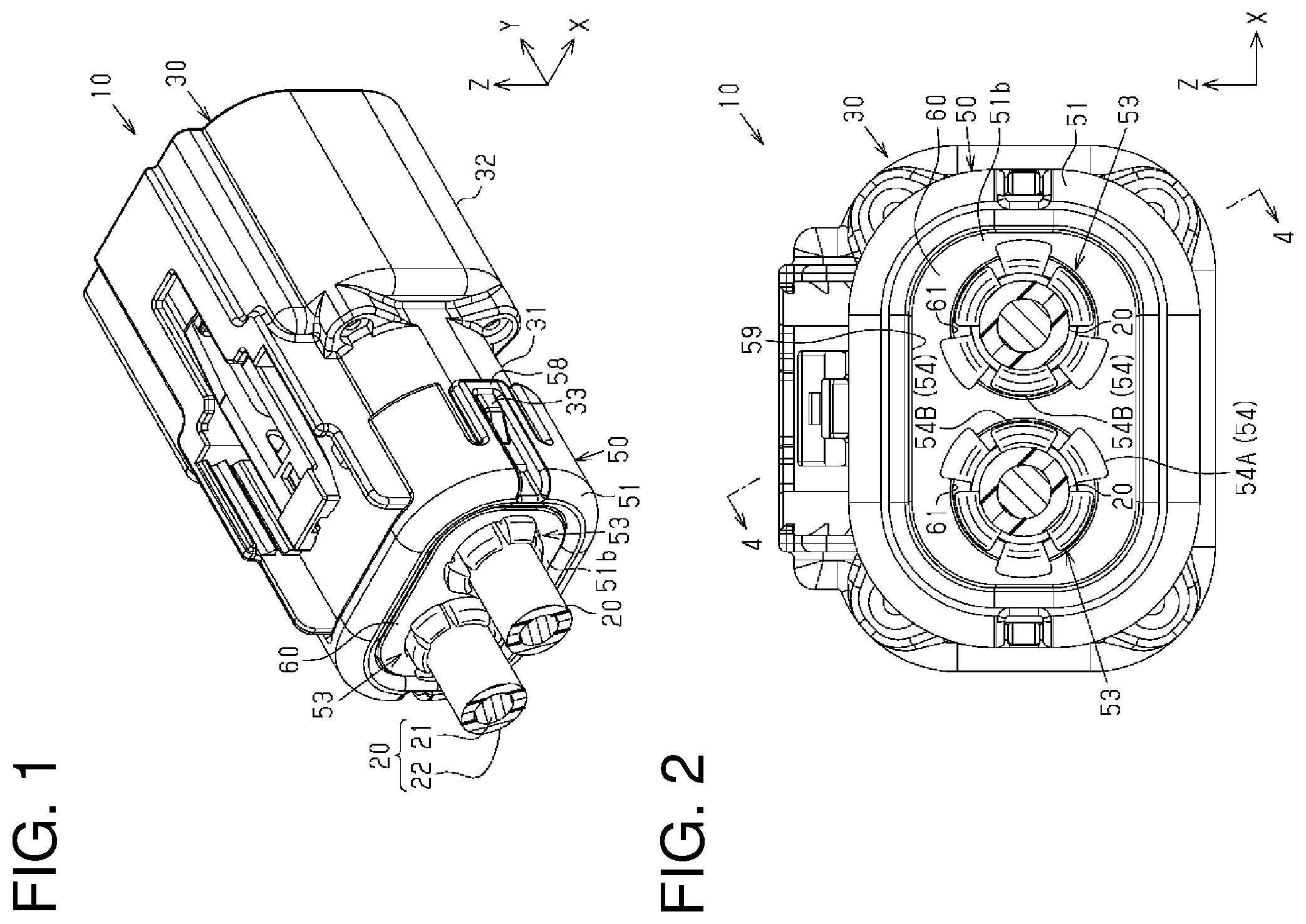 Patent US12155153 — Electrical connector for securing multiple individual wires in a housing with fewer parts — Figure 1