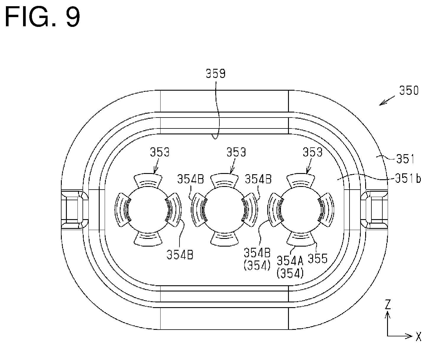 Patent US12155153 Figure 5 – Electrical connector for securing multiple individual wires in a housing with fewer parts