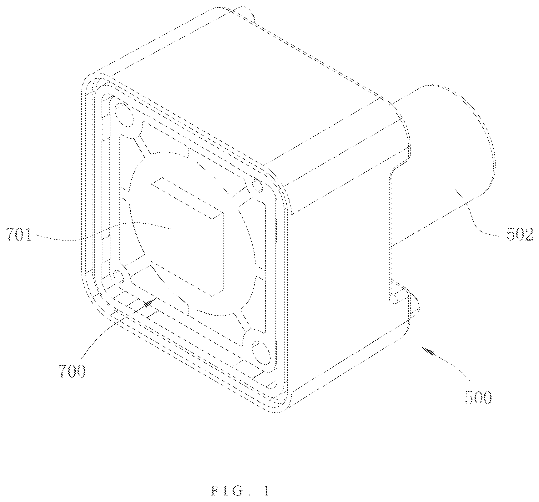 Patent US12155154 Figure 1 – Floating connector and assembly thereof