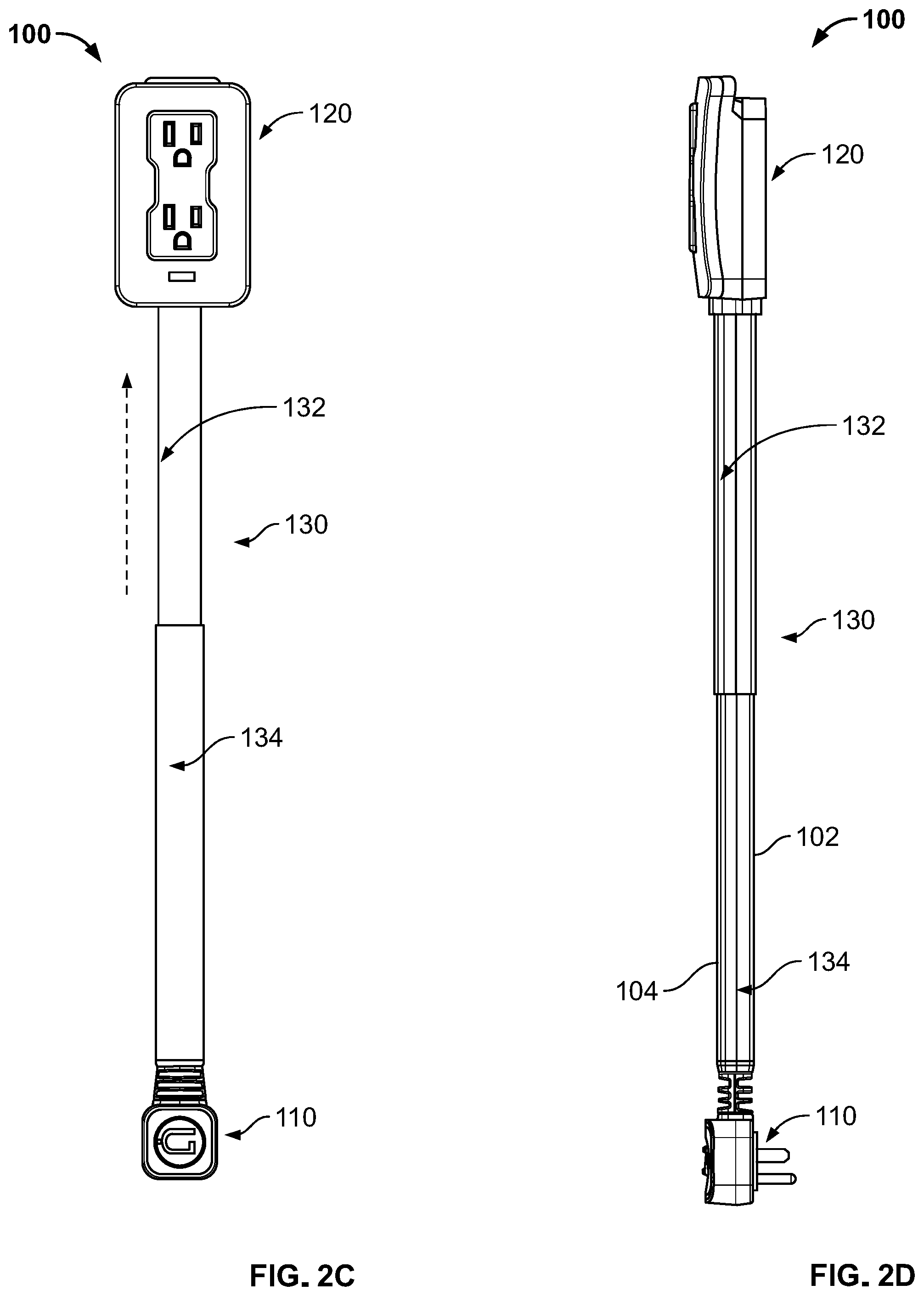 Patent US12155158 Figure 3 – Wall mounting outlet extender