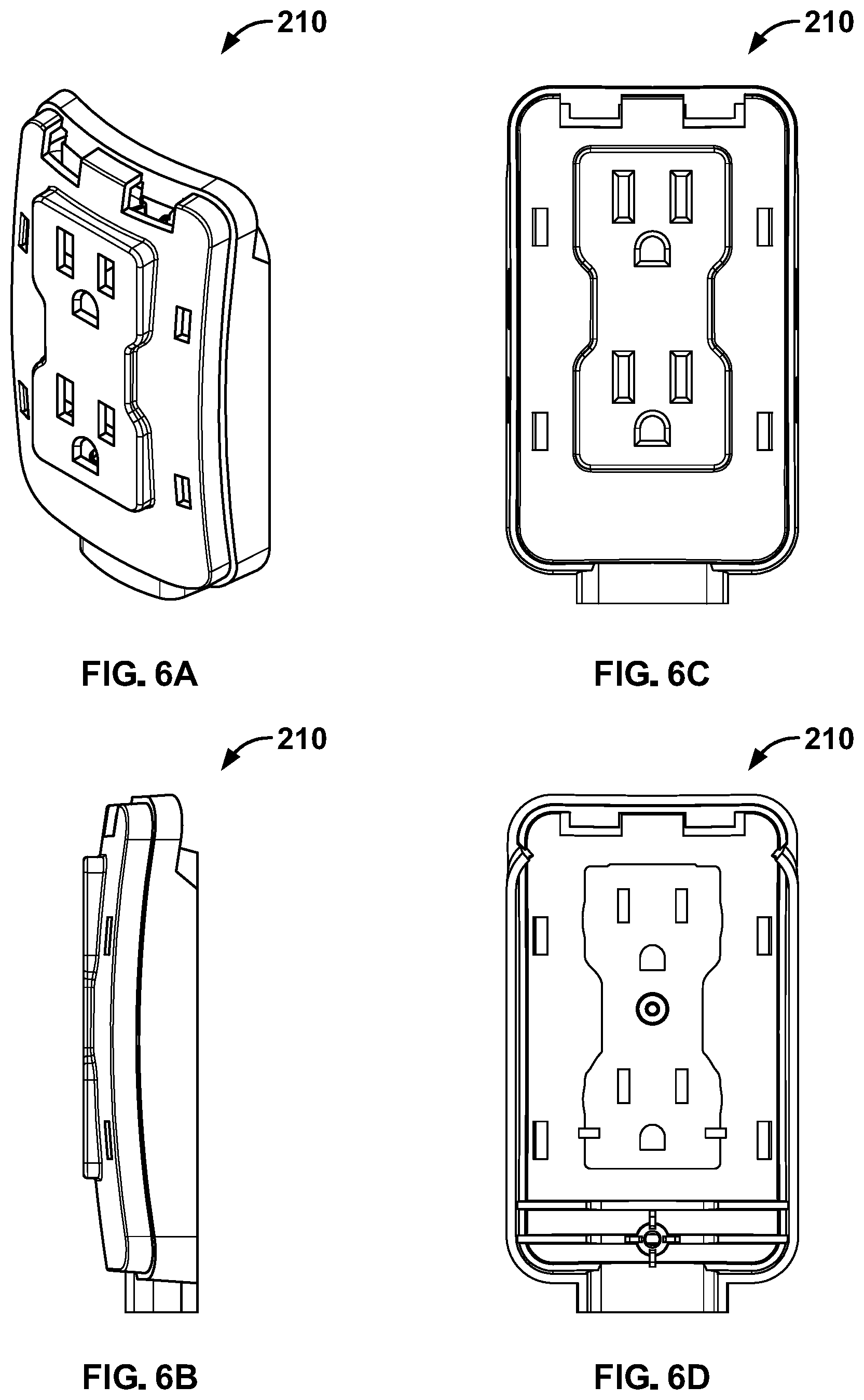 Patent US12155158 Figure 7 – Wall mounting outlet extender