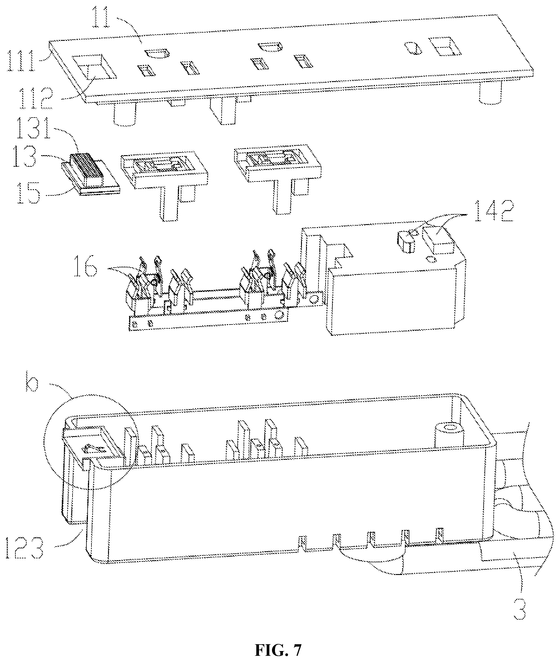 Patent US12155159 Figure 5 – Detachable extension socket assembly