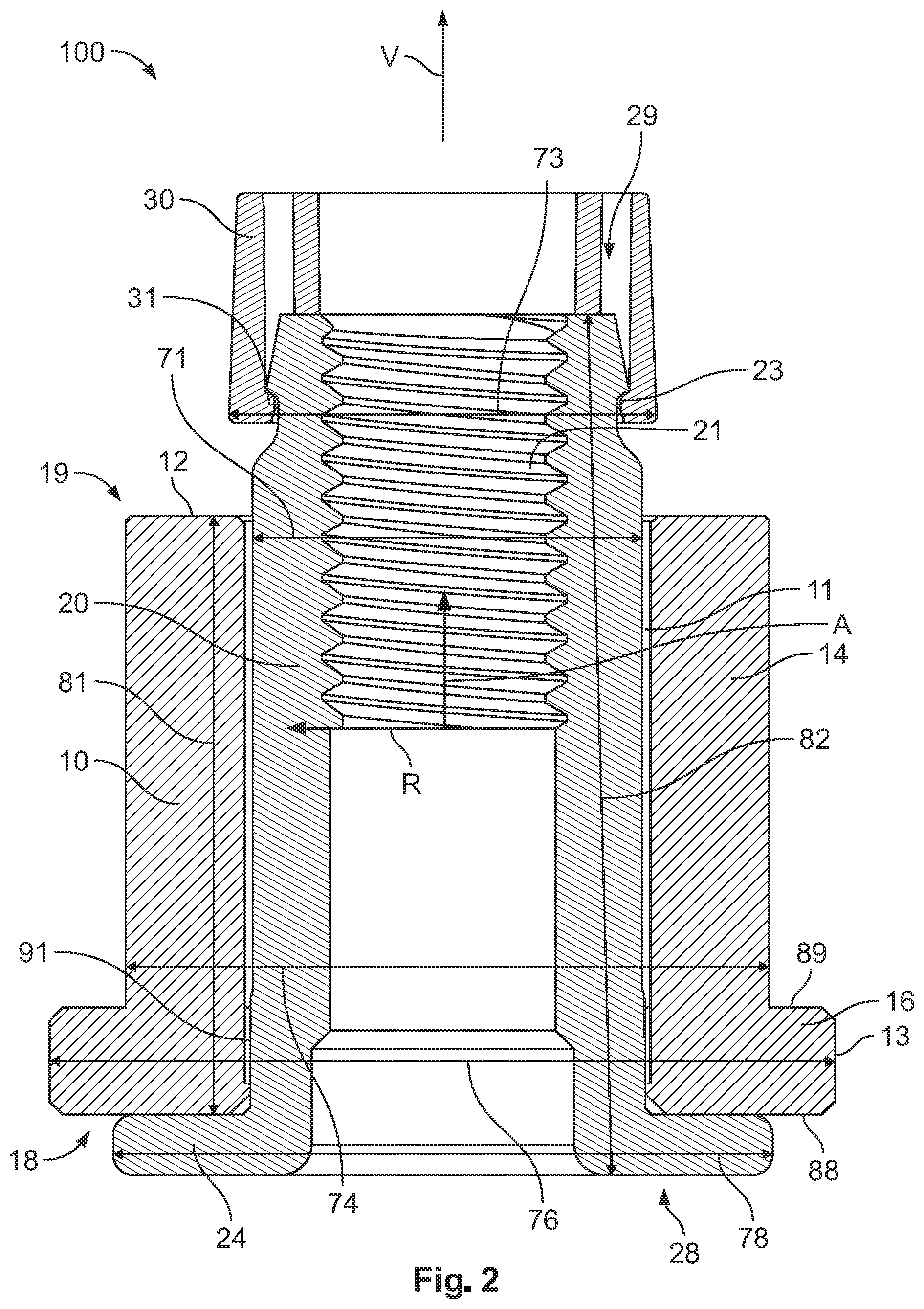 Patent US12155162 Figure 2 – Bus bar contact for attachment to a bus bar, and method for attaching a bus bar contact