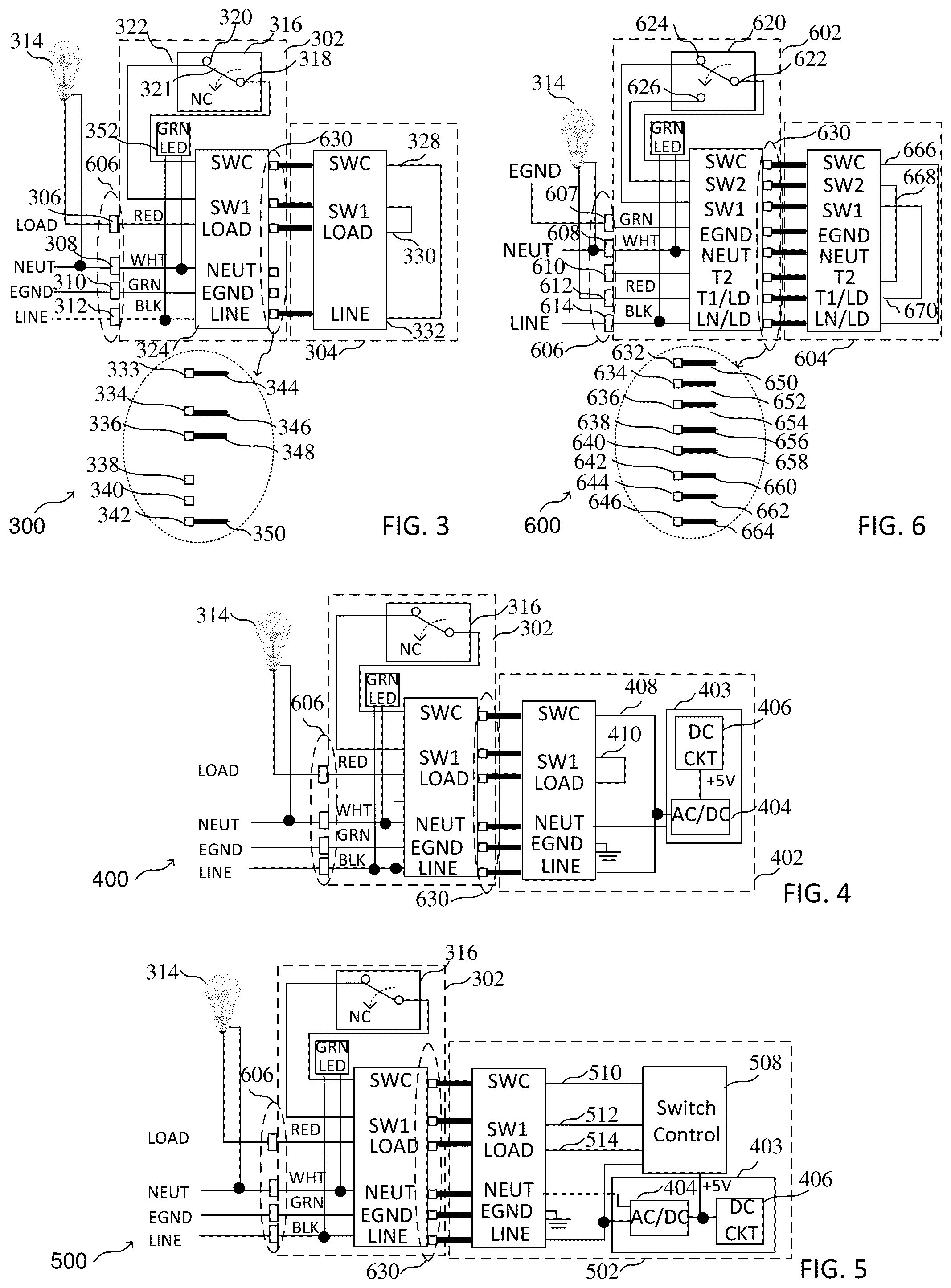 Patent US12155164 Figure 2 – In-wall power adapter having a switch and a connector for controlling the application of a voltage