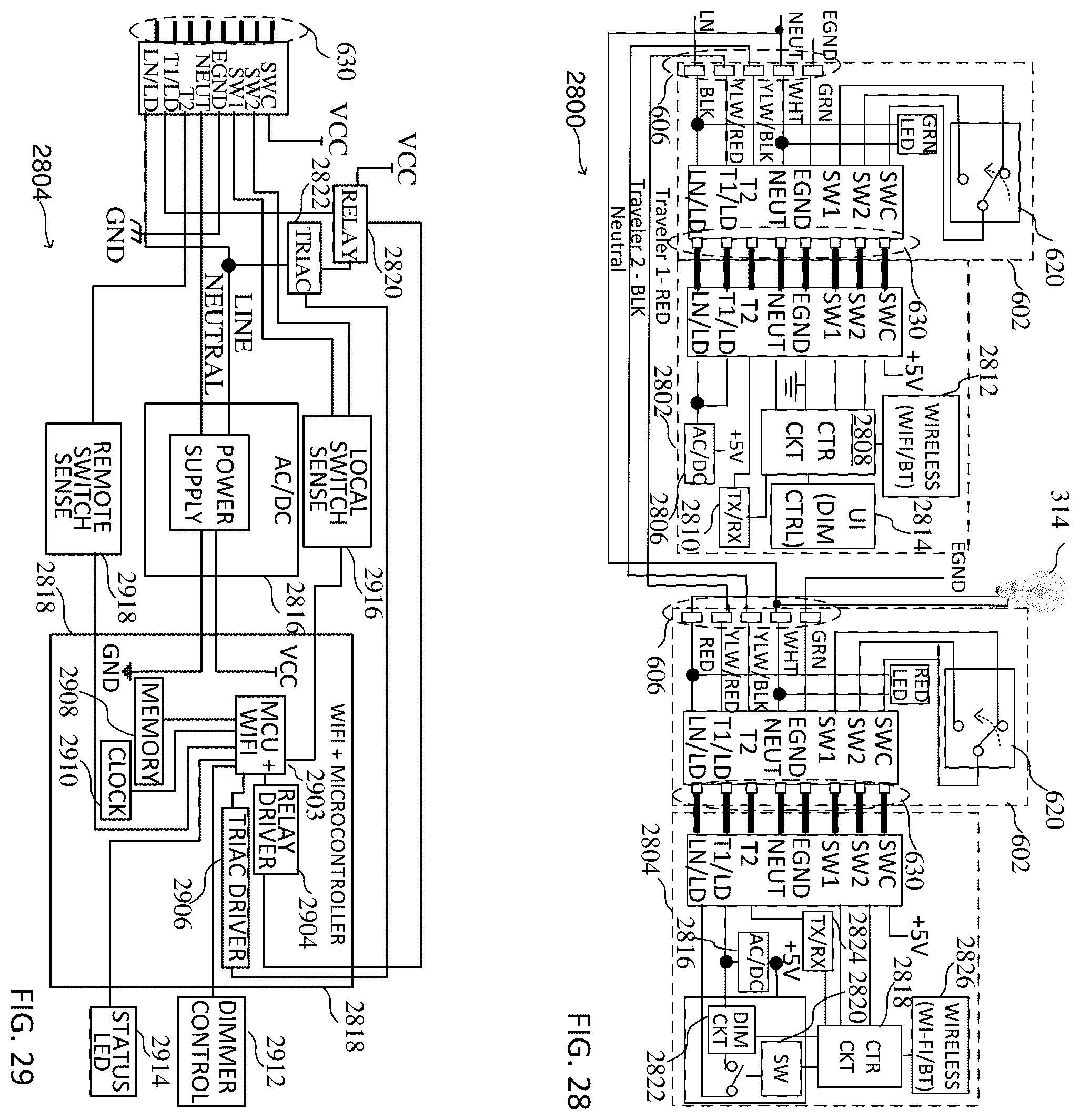 Patent US12155164 Figure 10 – In-wall power adapter having a switch and a connector for controlling the application of a voltage