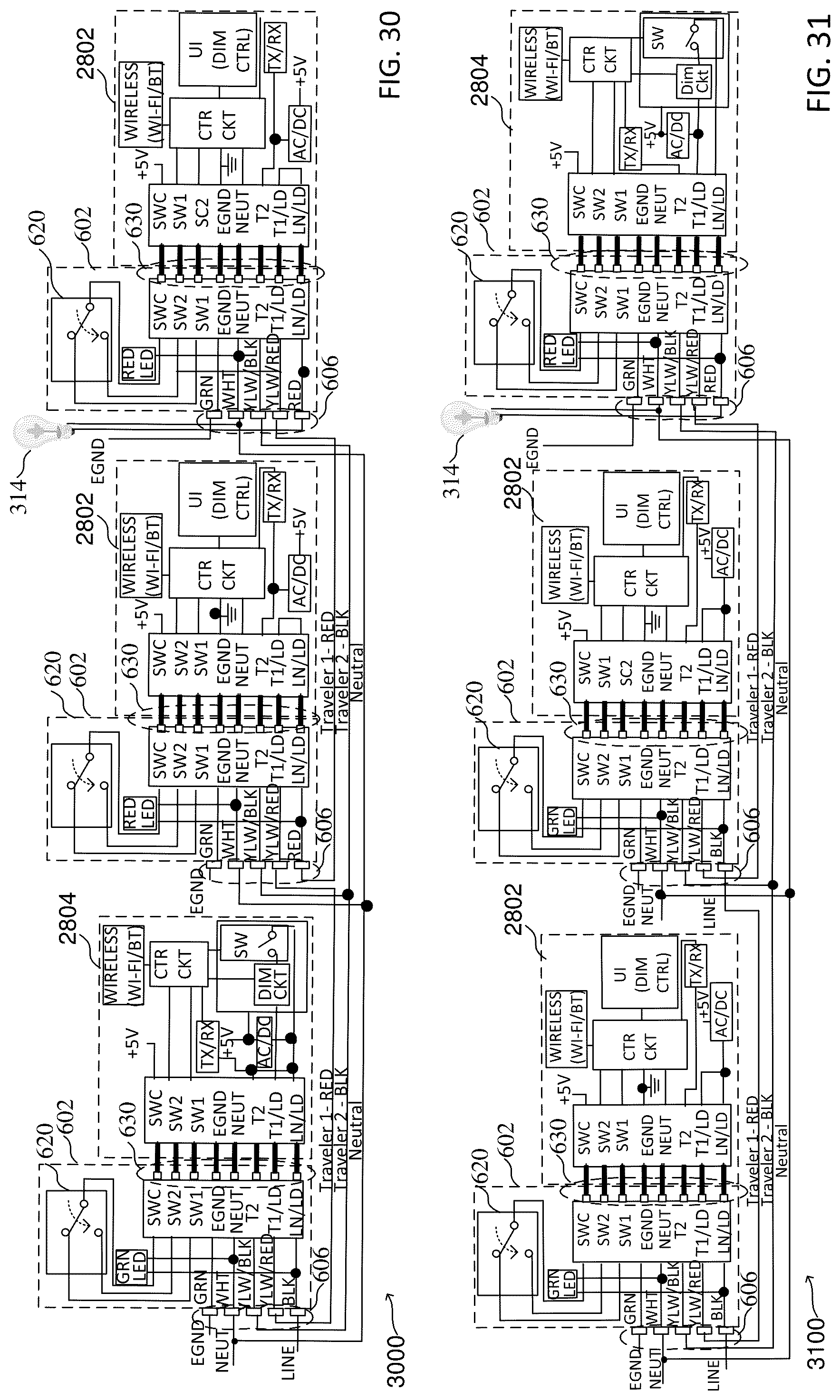 Patent US12155164 Figure 11 – In-wall power adapter having a switch and a connector for controlling the application of a voltage