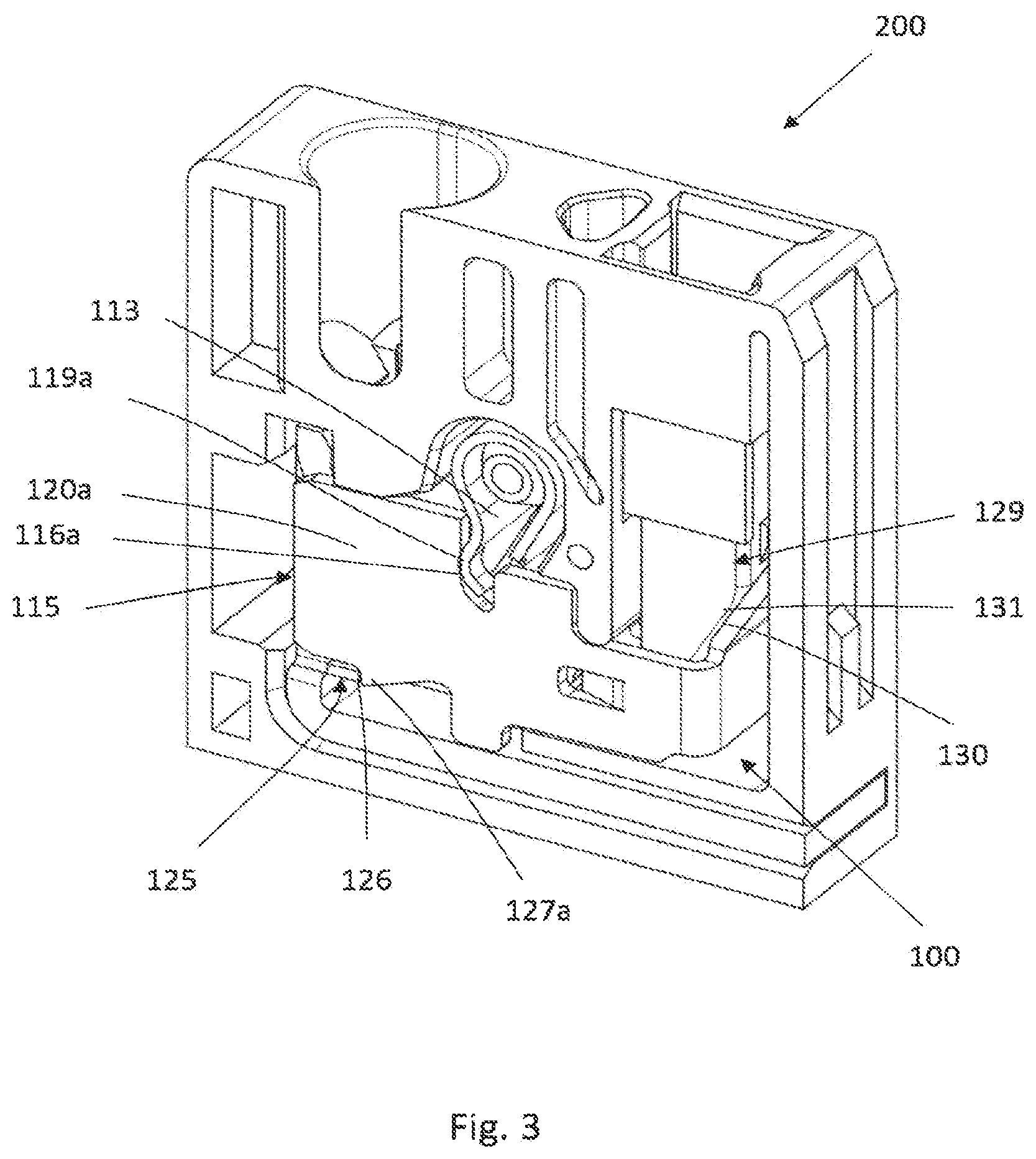 Patent US12155166 Figure 3 – Connection arrangement, connection clamp and electronic device