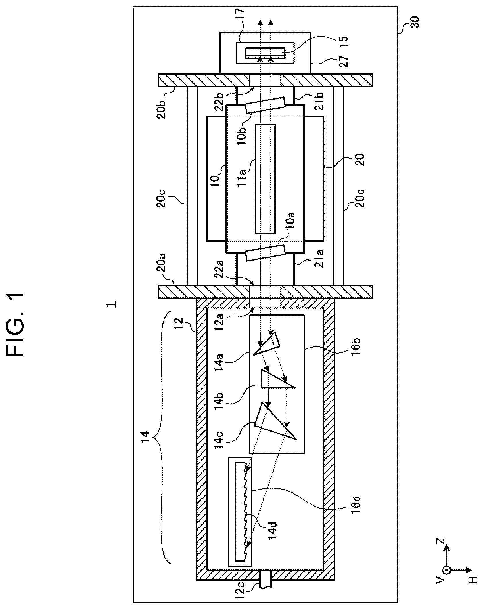 Patent US12155168 Figure 1 – Line narrowing gas laser device and electronic device manufacturing method