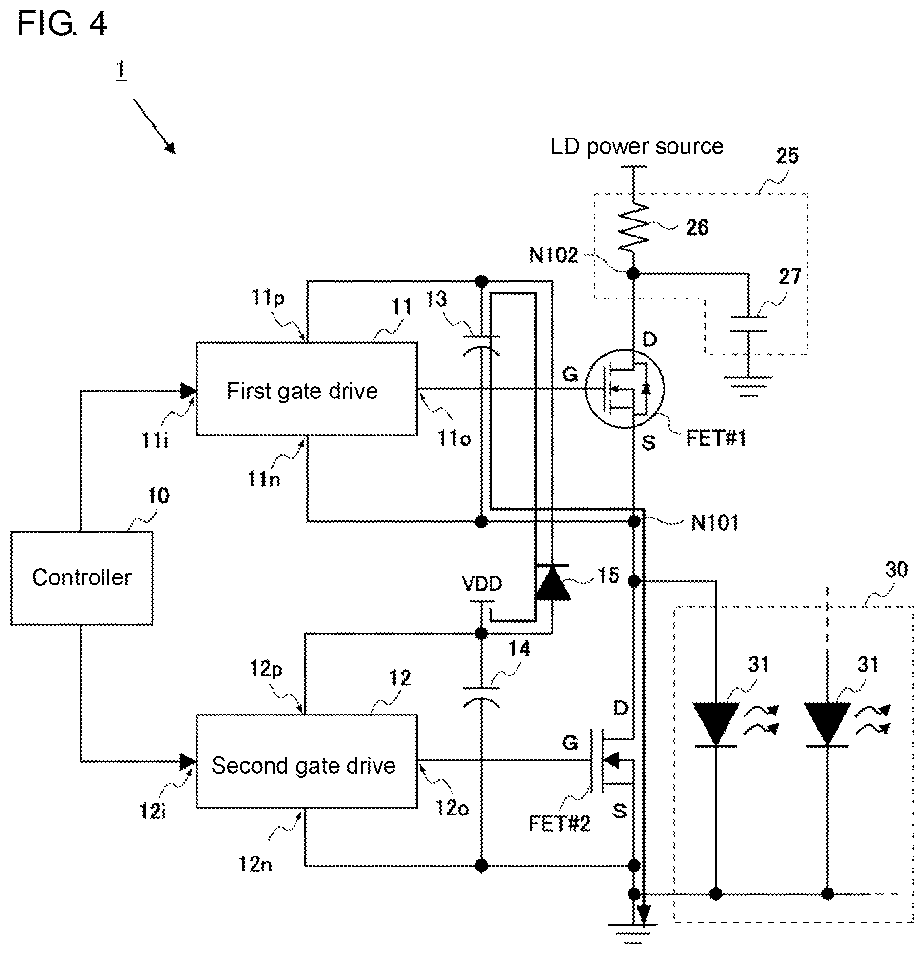 Patent US12155174 Figure 4 – Drive circuit