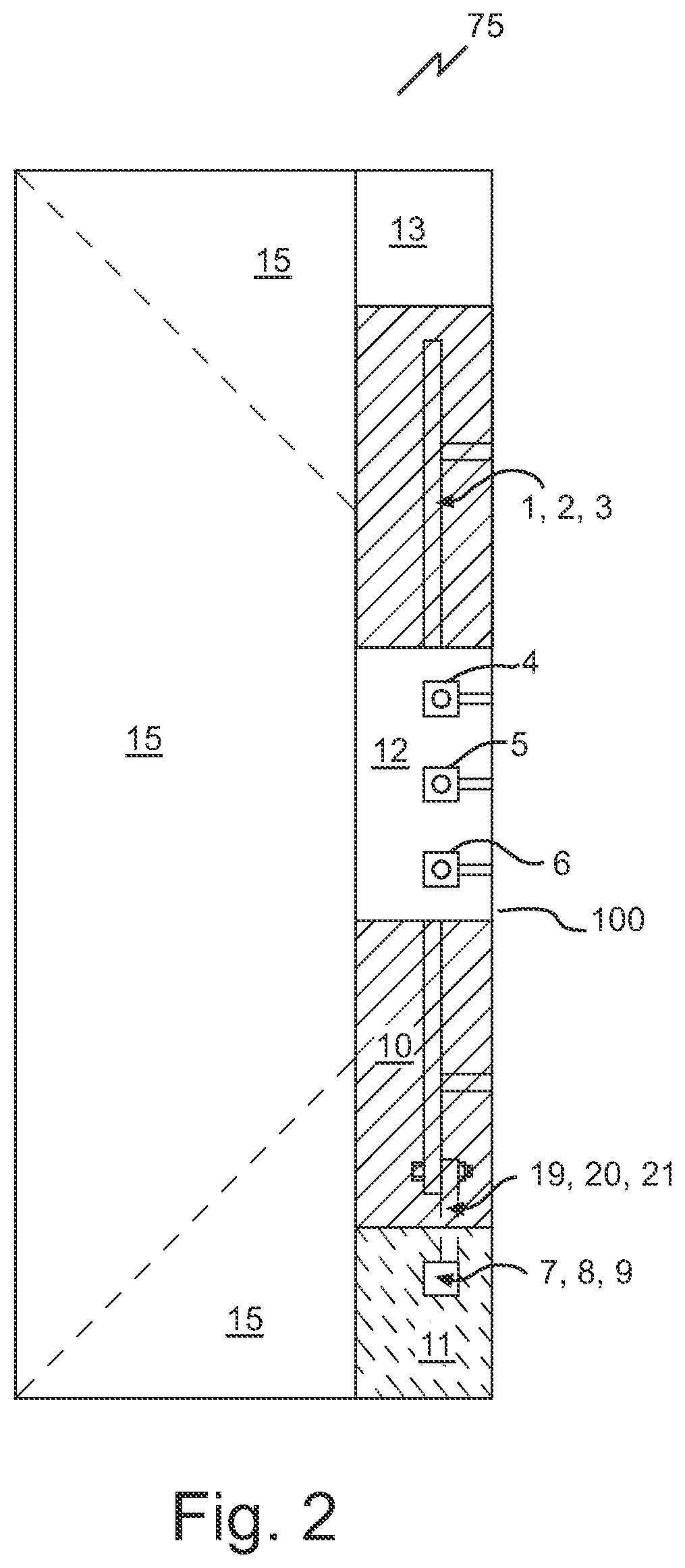 Patent US12155182 Figure 2 – Electrical equipment with additional compartment and wiring to account for temperature limitations of connected conductors