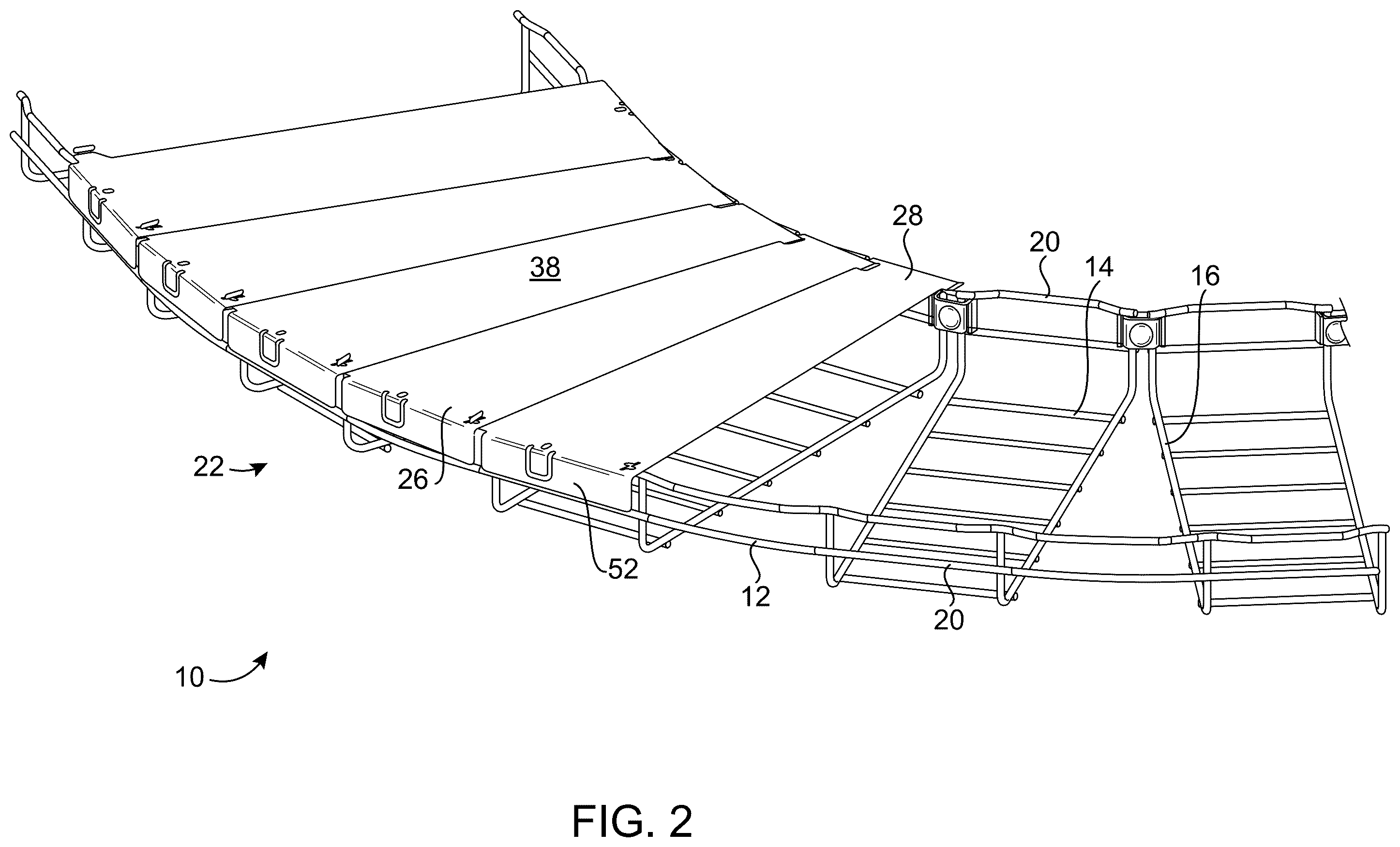 Patent US12155188 Figure 2 – Cable tray having cover panels