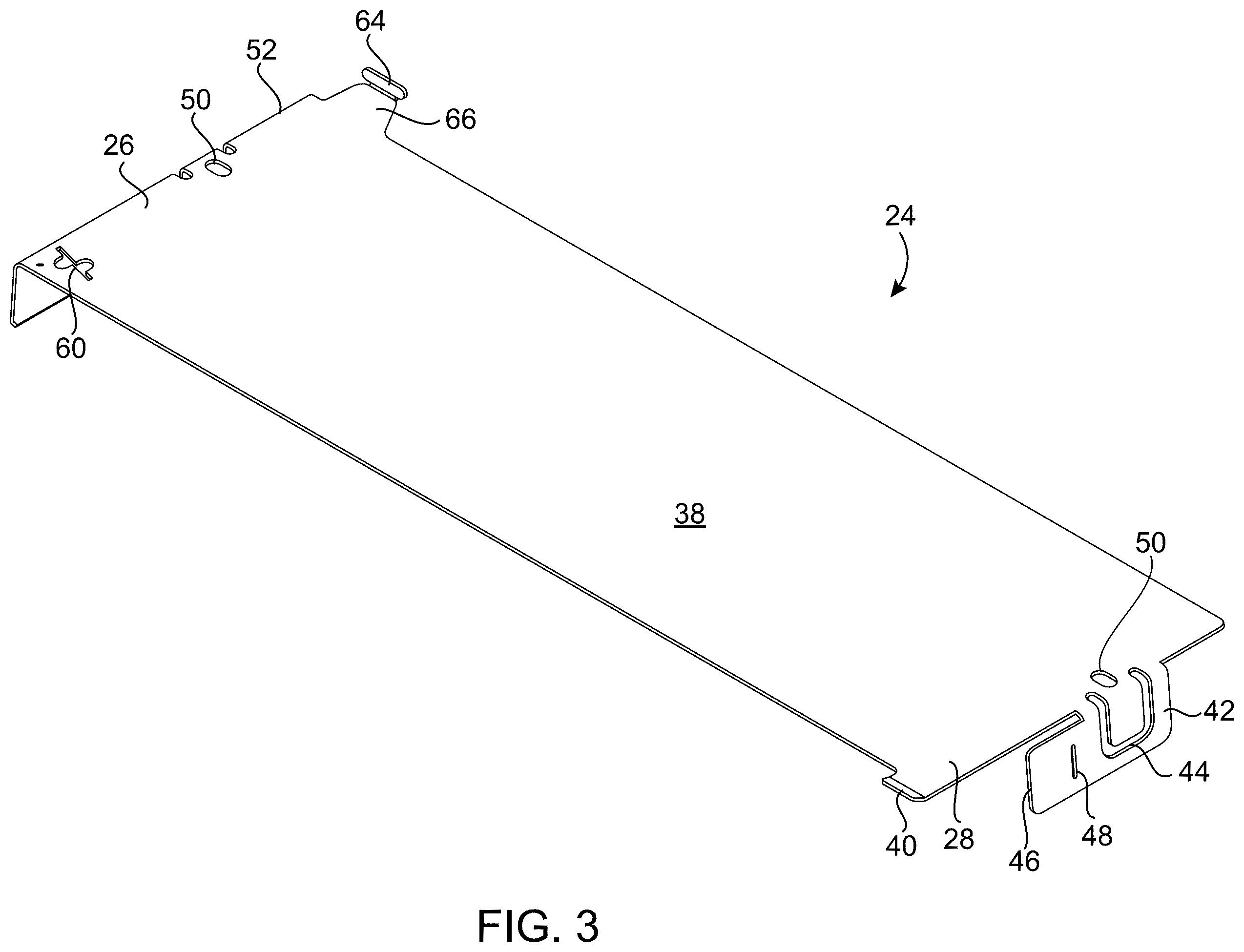 Patent US12155188 Figure 3 – Cable tray having cover panels