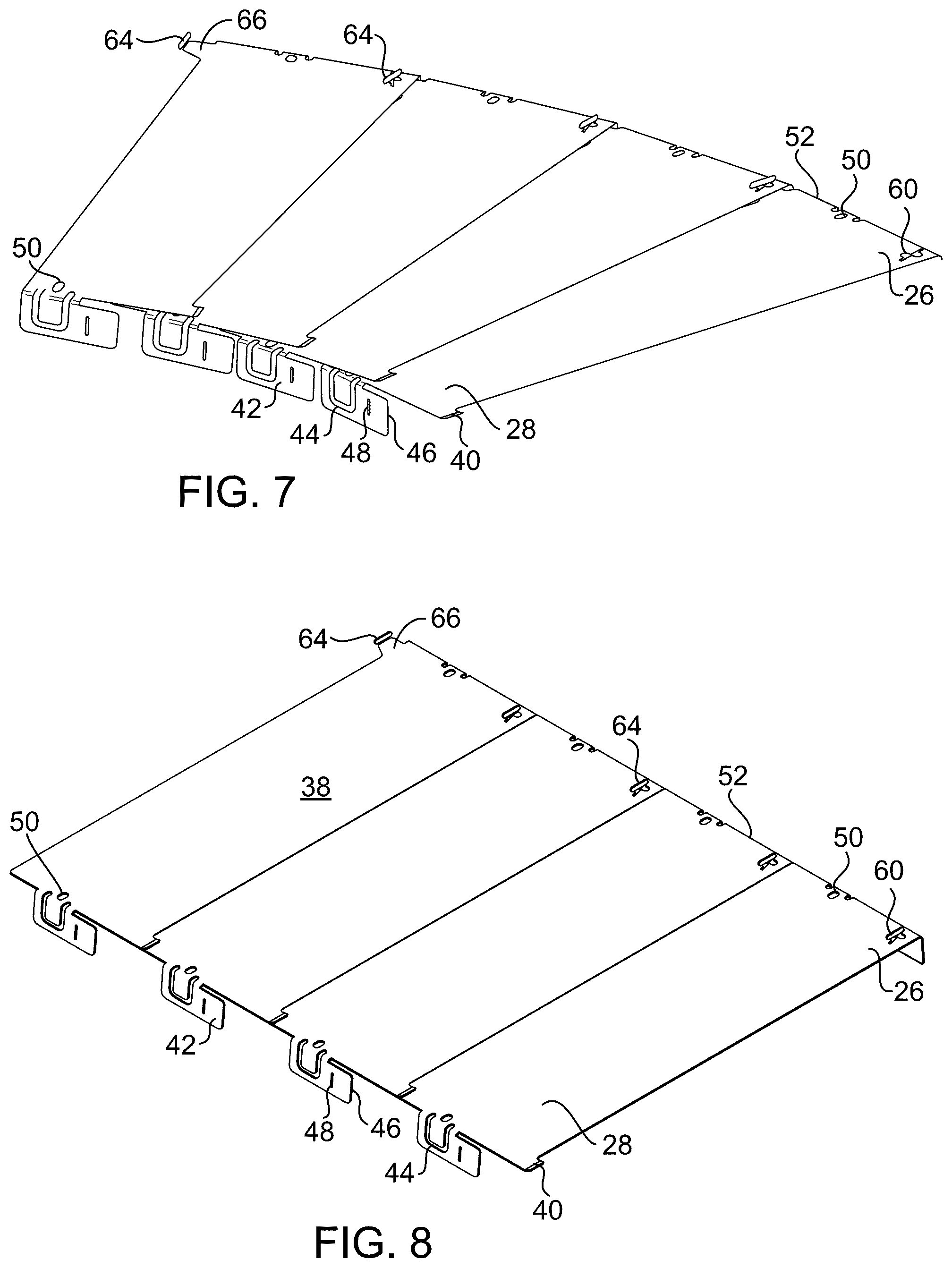 Patent US12155188 Figure 6 – Cable tray having cover panels