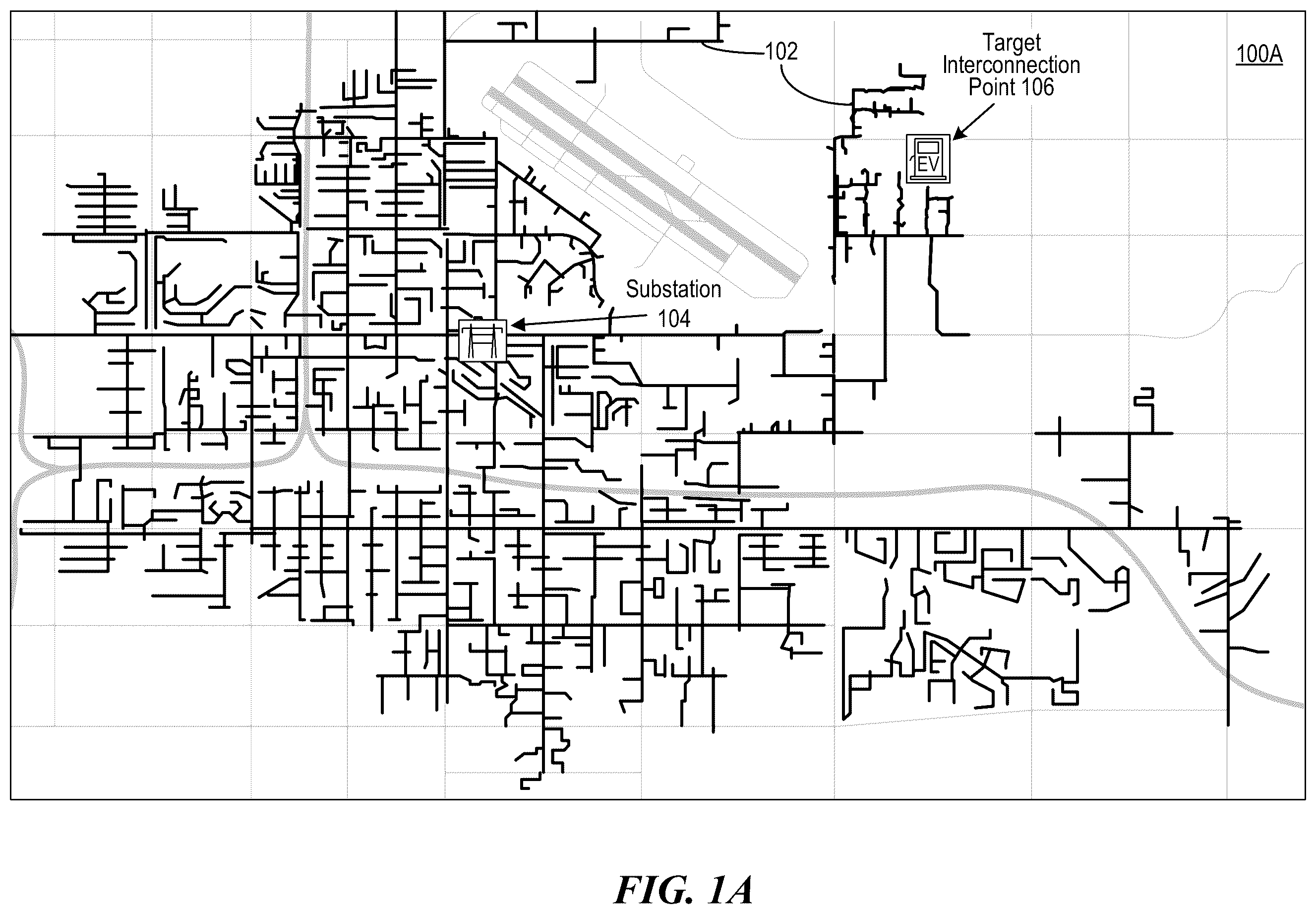 Patent US12155208 Figure 1 – Discovering upgrade to increase capacity for supporting electrical load at particular location of power grid