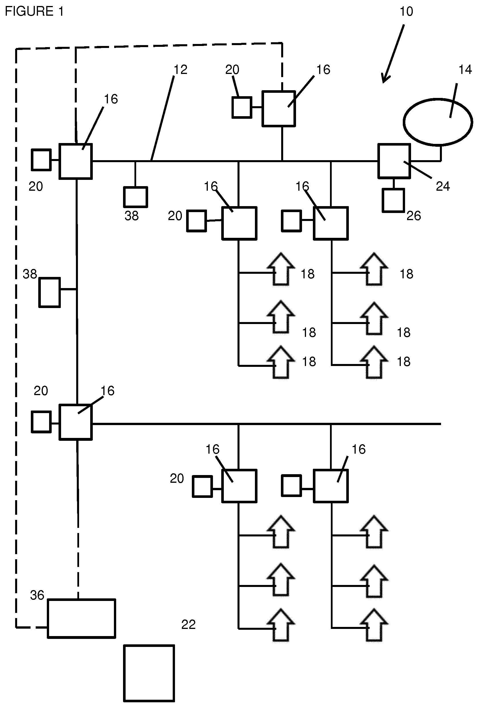 Patent US12155219 Figure 1 – Method of and system for power island detection on a power distribution network