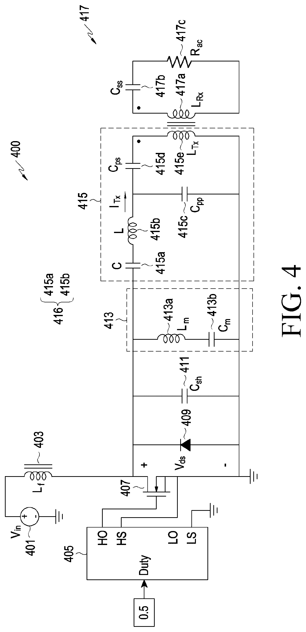 Patent US12155235 Figure 3 – Electronic device including matching circuit for reducing harmonics