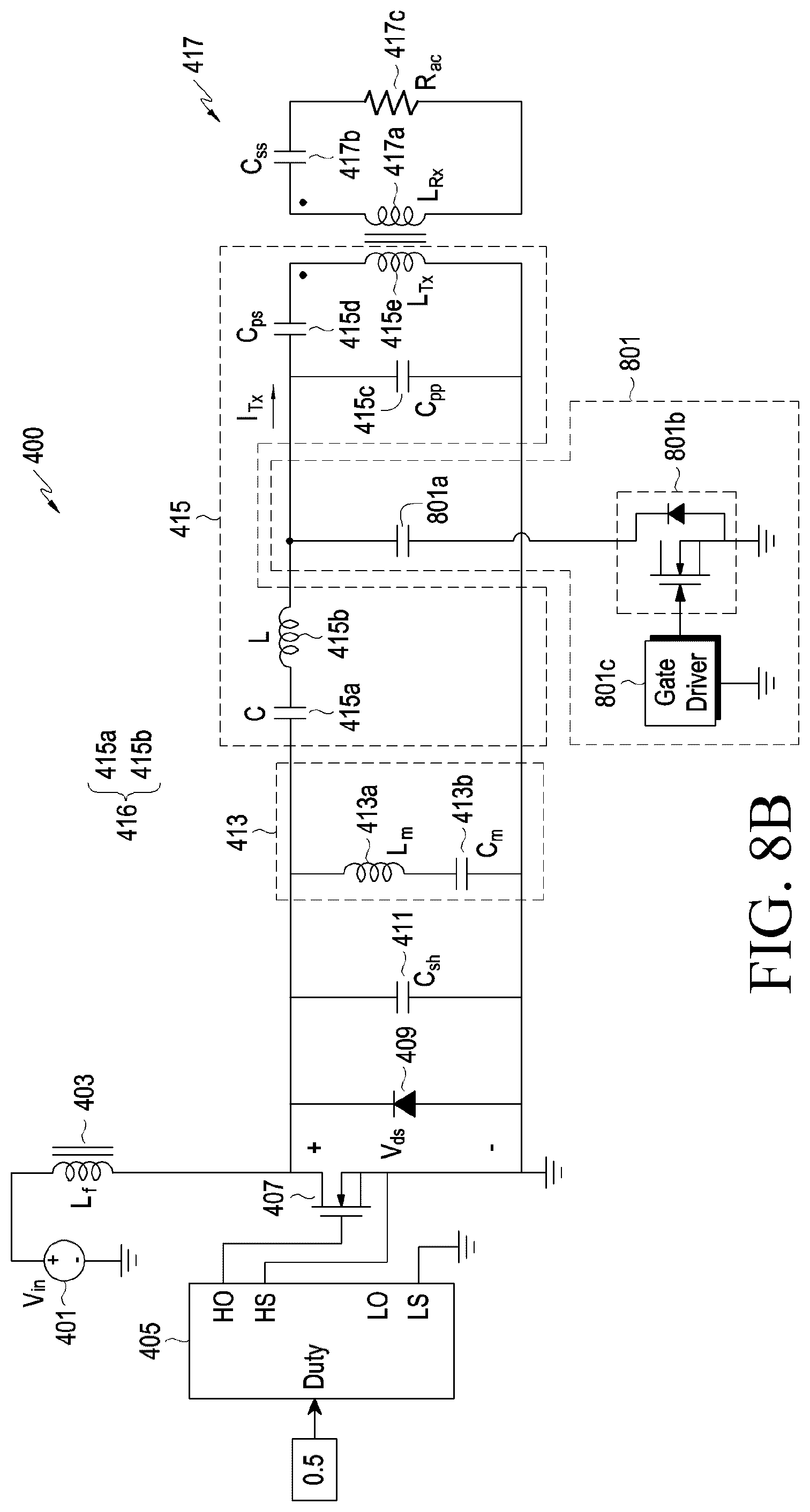 Patent US12155235 Figure 13 – Electronic device including matching circuit for reducing harmonics